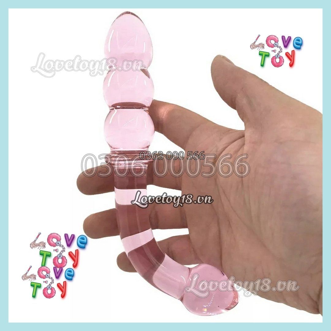 Đầu Cắm Hậu Môn Anal Thủy Tinh Gậy Quyền Trượng Lớn 3 Ngấn