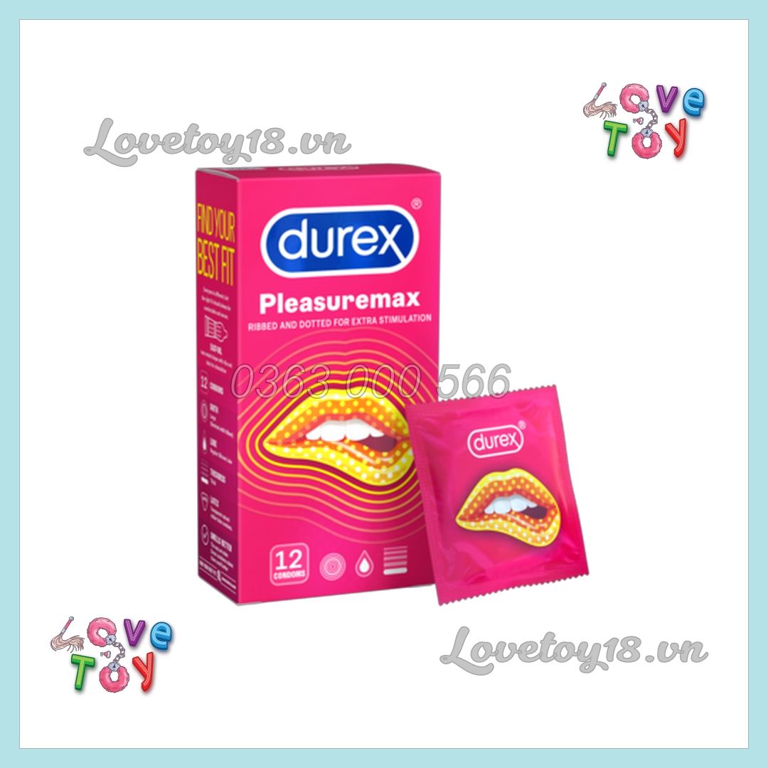 Bao Cao Su Durex Pleasuremax Hạt Nổi (12 cái/hộp)