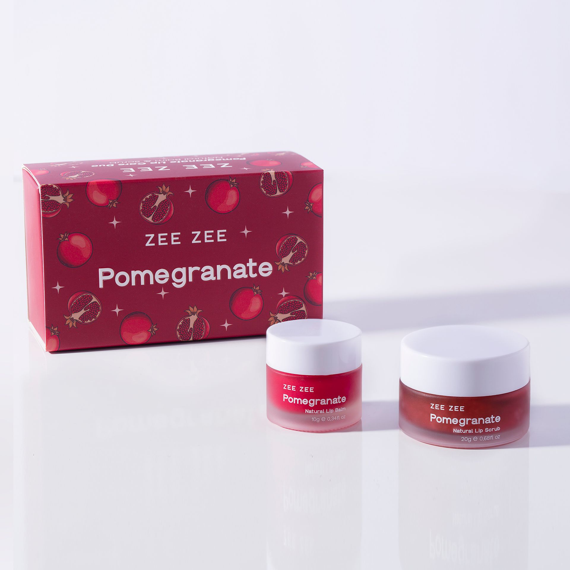 Bộ Đôi Chăm Sóc Môi Lựu Đỏ ZEE ZEE - Pomegranate Lip Care Duo