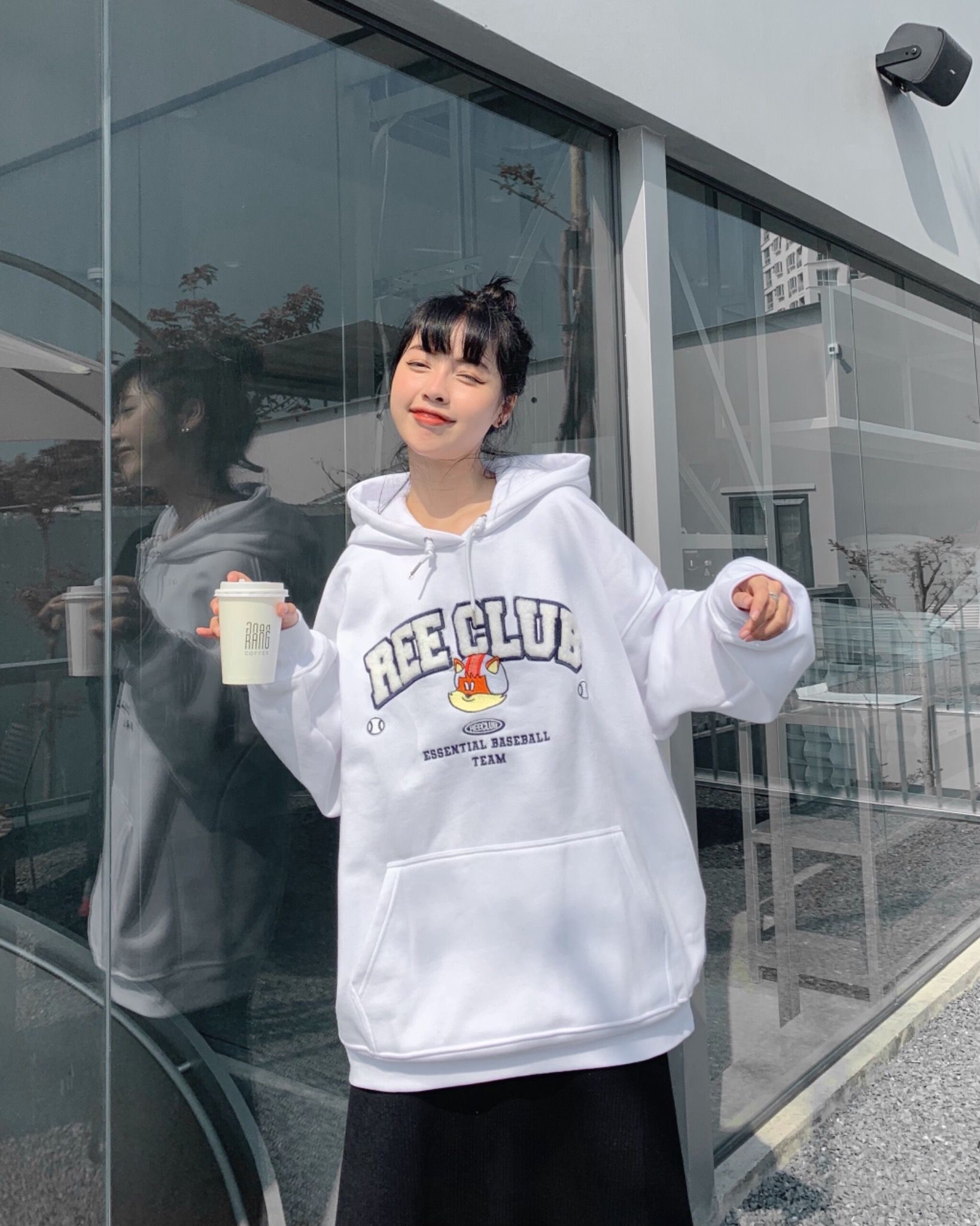 REE CLUB HOODIE - WHITE