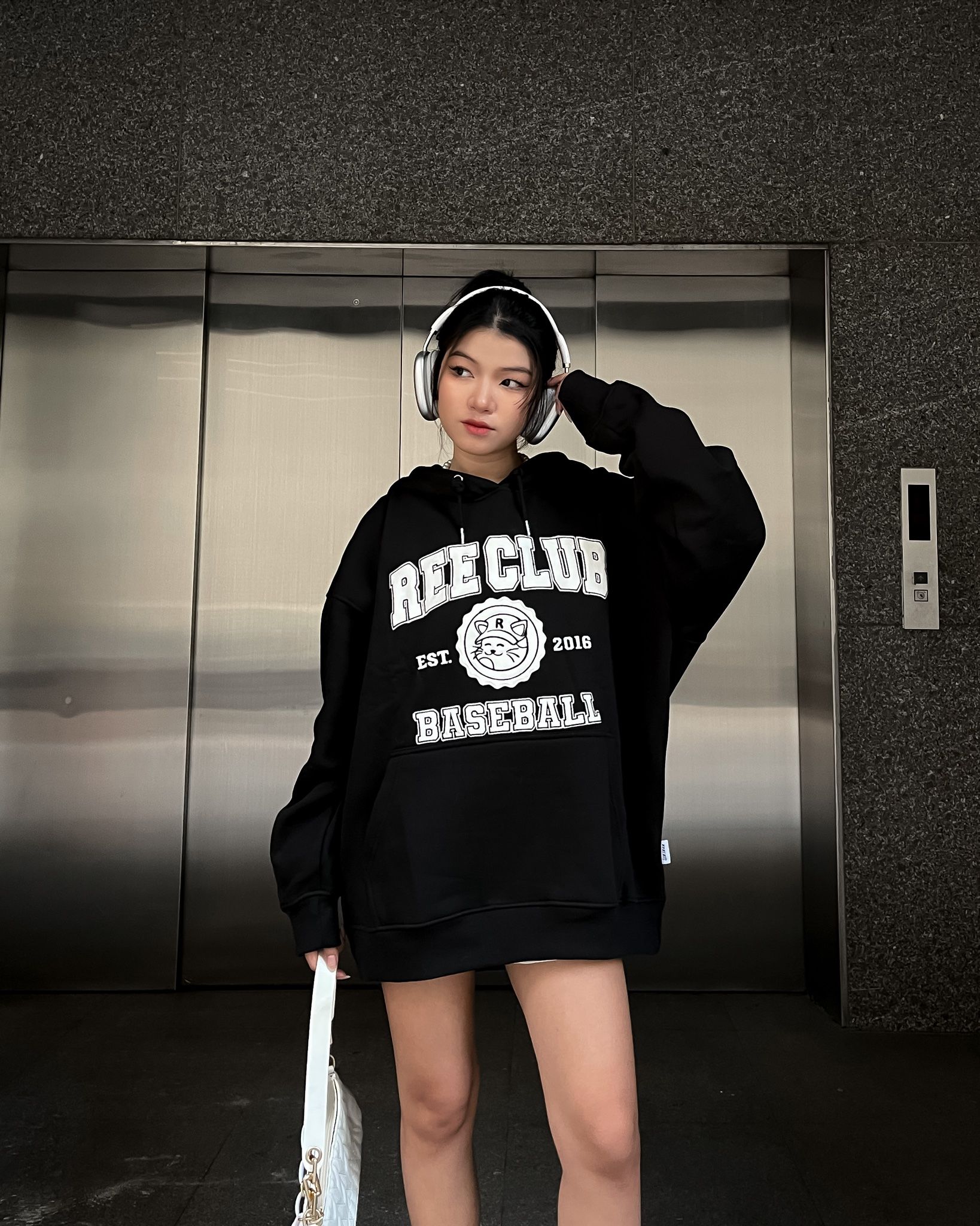 REE BASEBALL HOODIE - BLACK