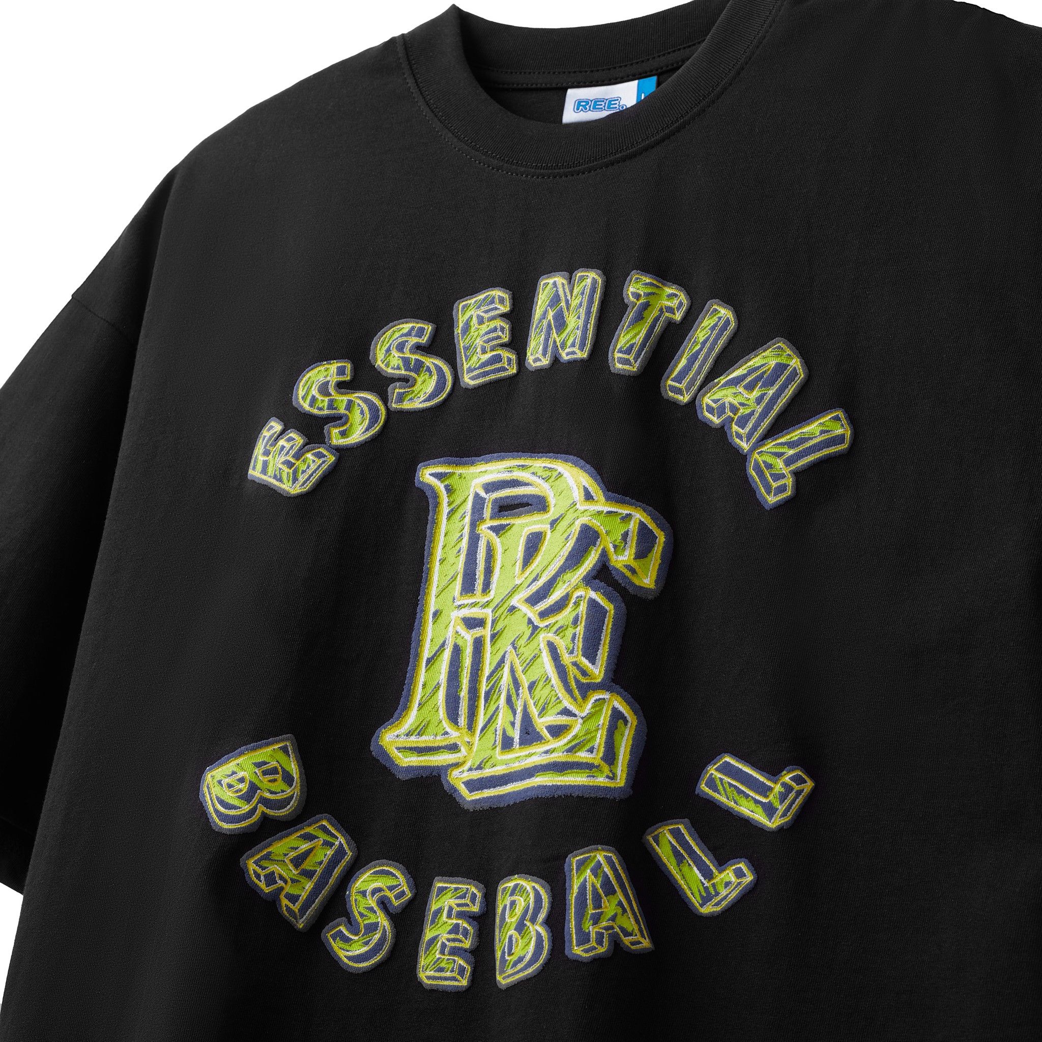 ESSENTIAL BASEBALL TEE - BLACK