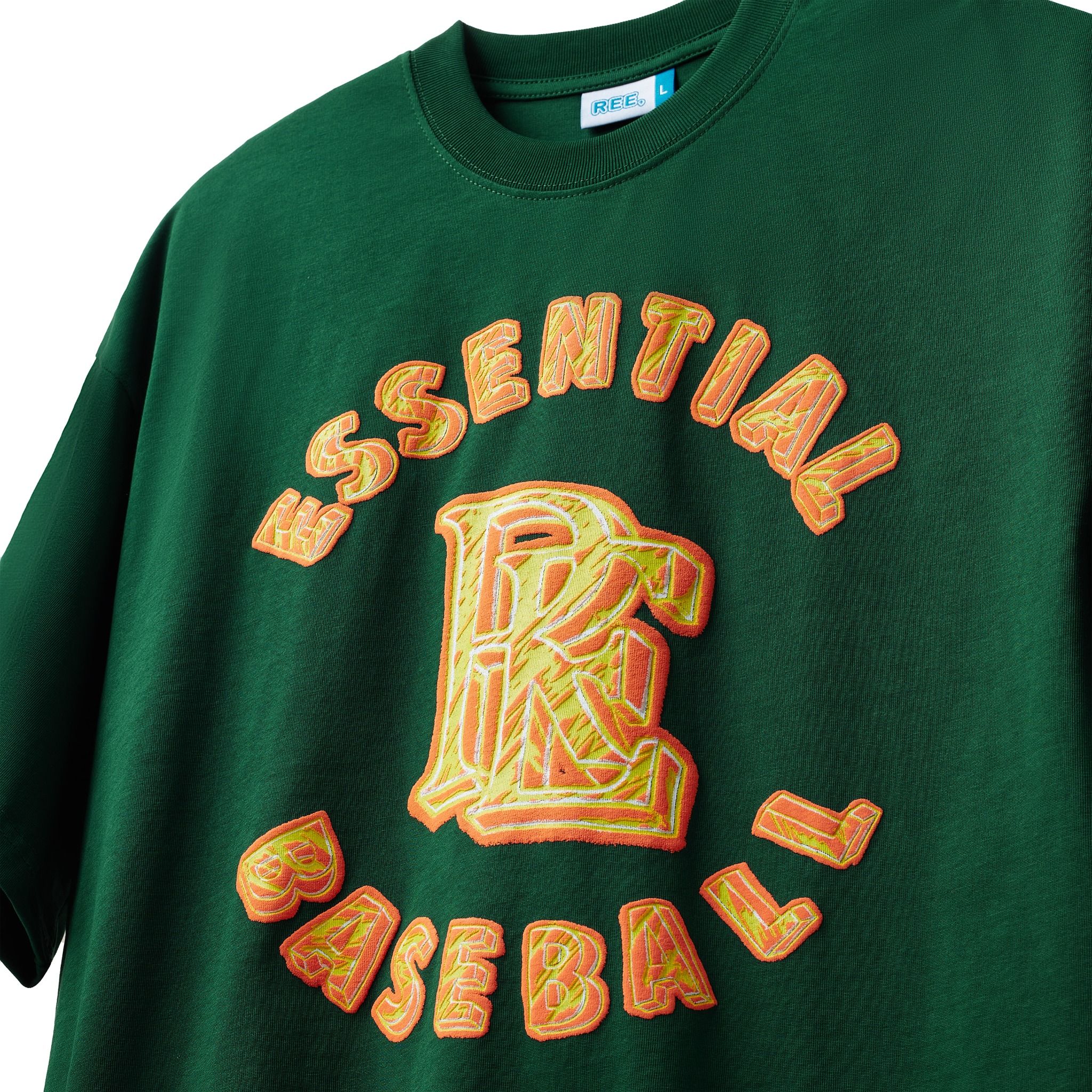 ESSENTIAL BASEBALL TEE - DARK GREEN