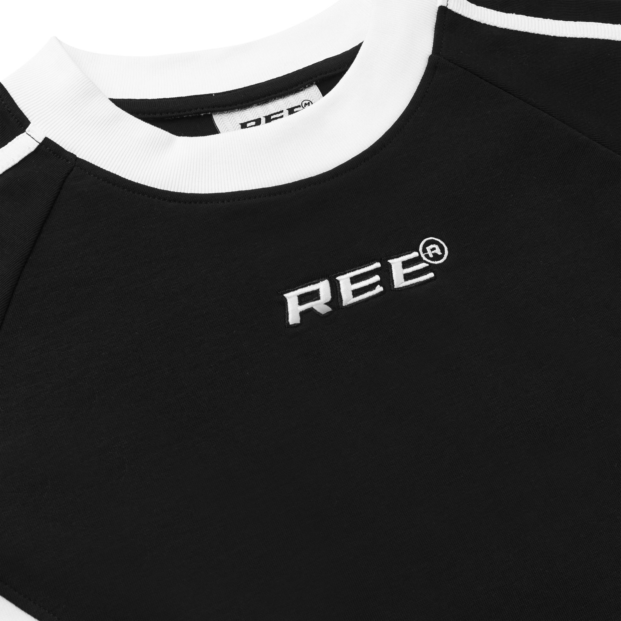 REGULAR FIT - STRIPED RINGER TEE - BLACK