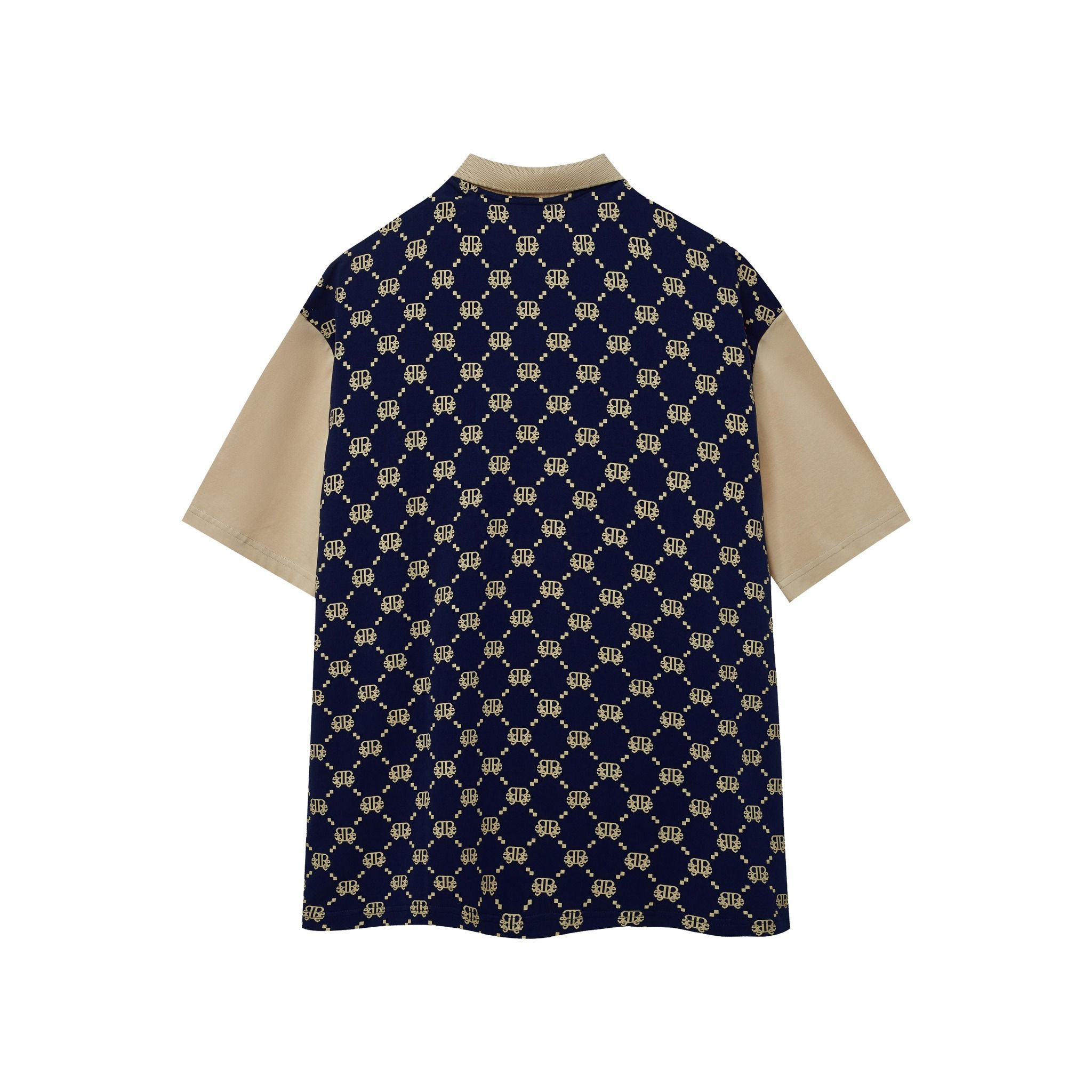 DIAMOND MONOGRAM POLO - NAVY