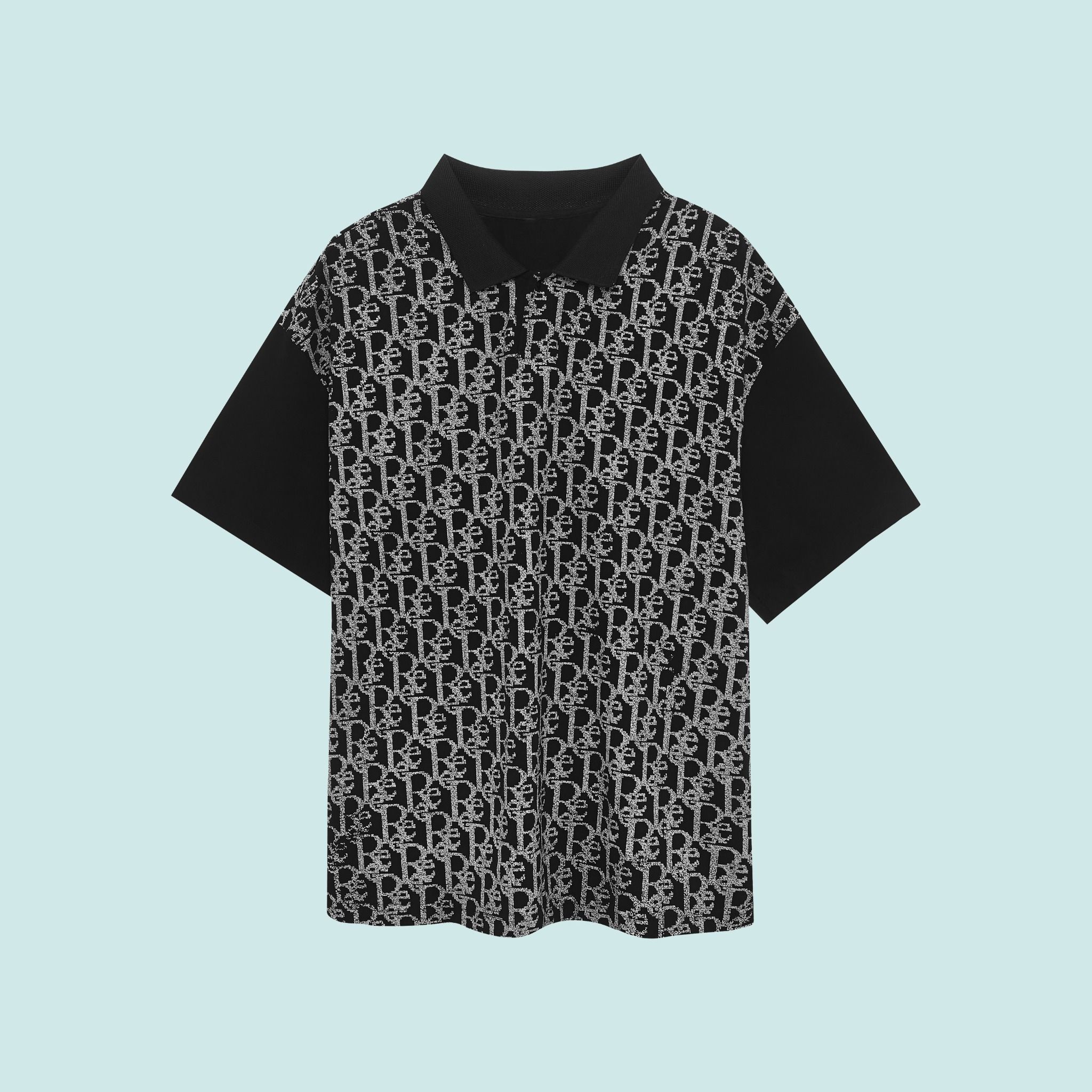 MONOGRAM PIXEL POLO - BLACK