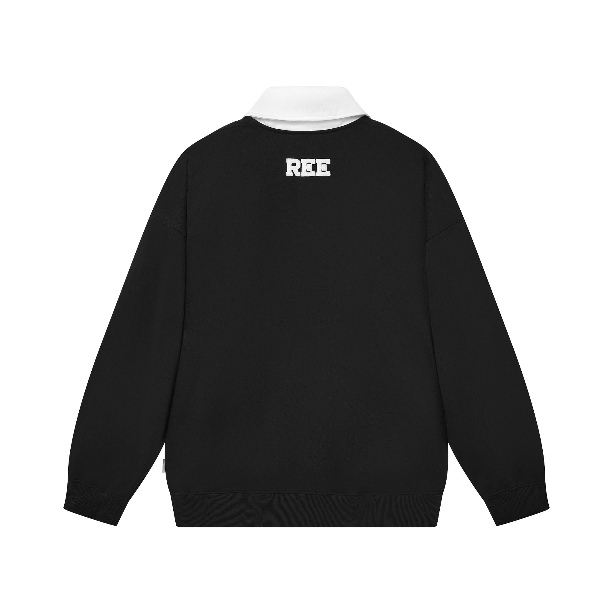 REE BASEBALL POLO SWEATER - BLACK