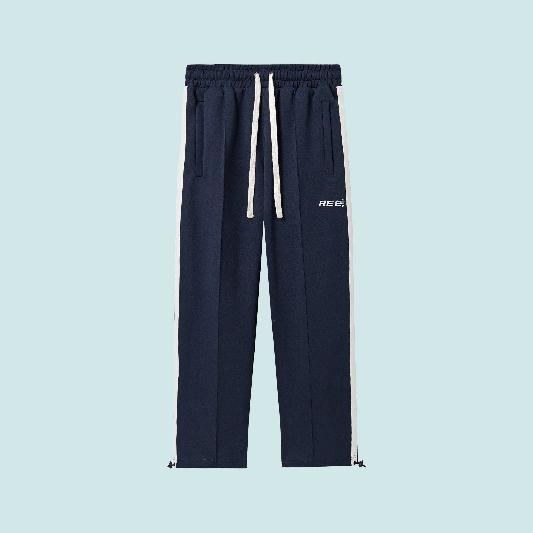 STRIPED TRACK PANTS - NAVY