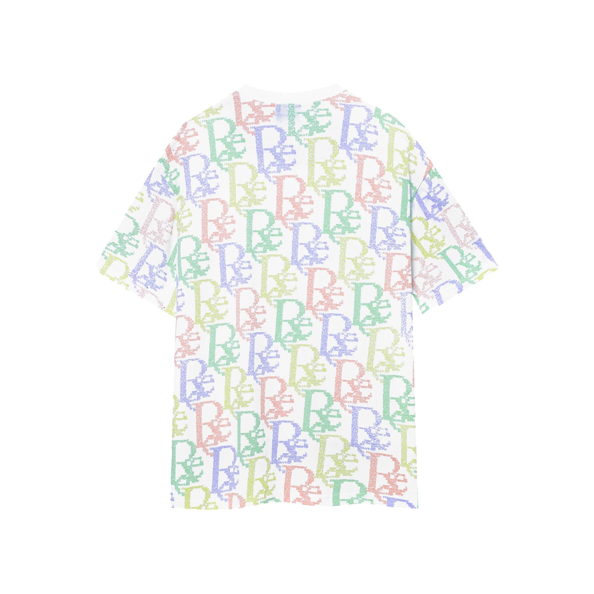 MONOGRAM PIXEL MULTICOLOR TEE - WHITE