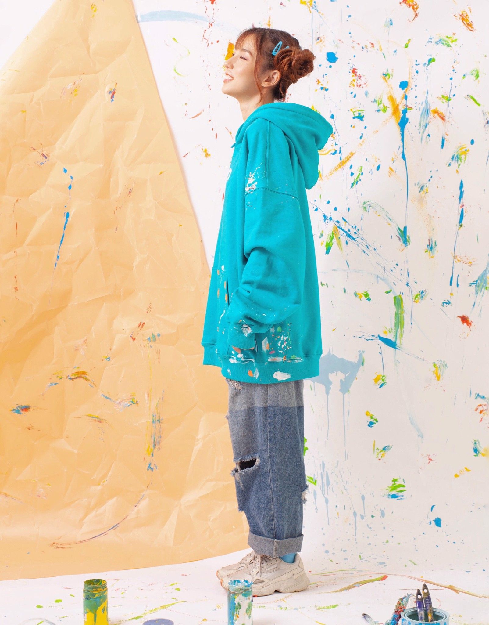  SPLASH INK HOODIE VER.1 - GREEN 