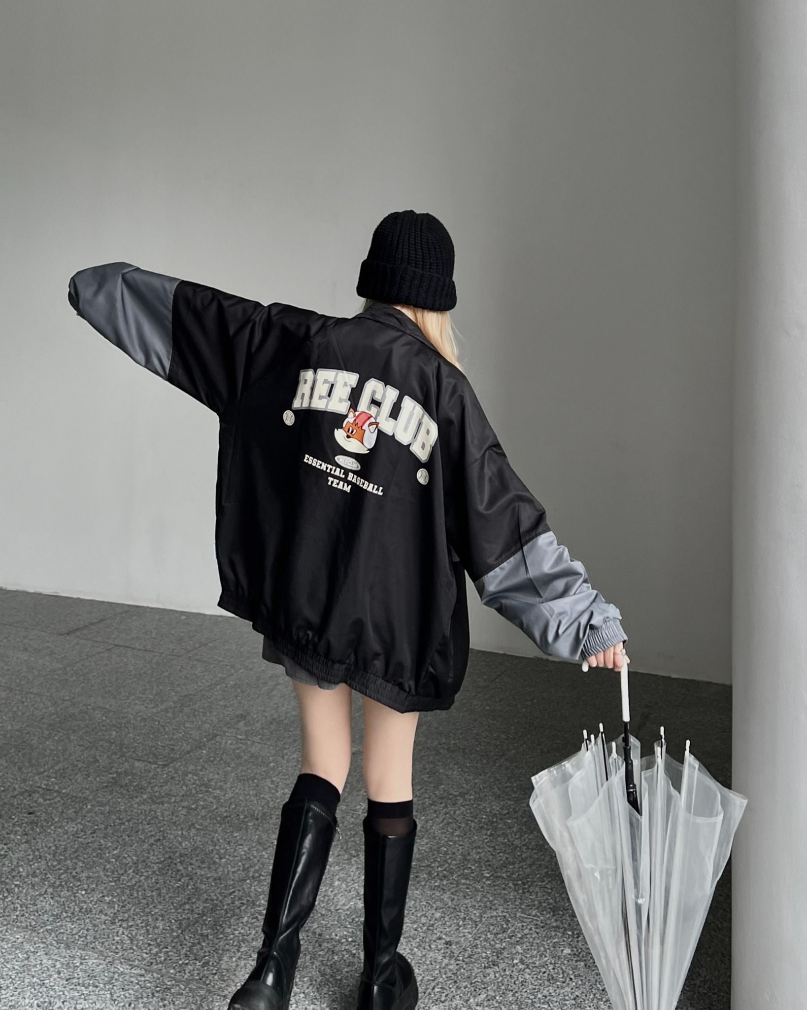 REE CLUB JACKET - BLACK