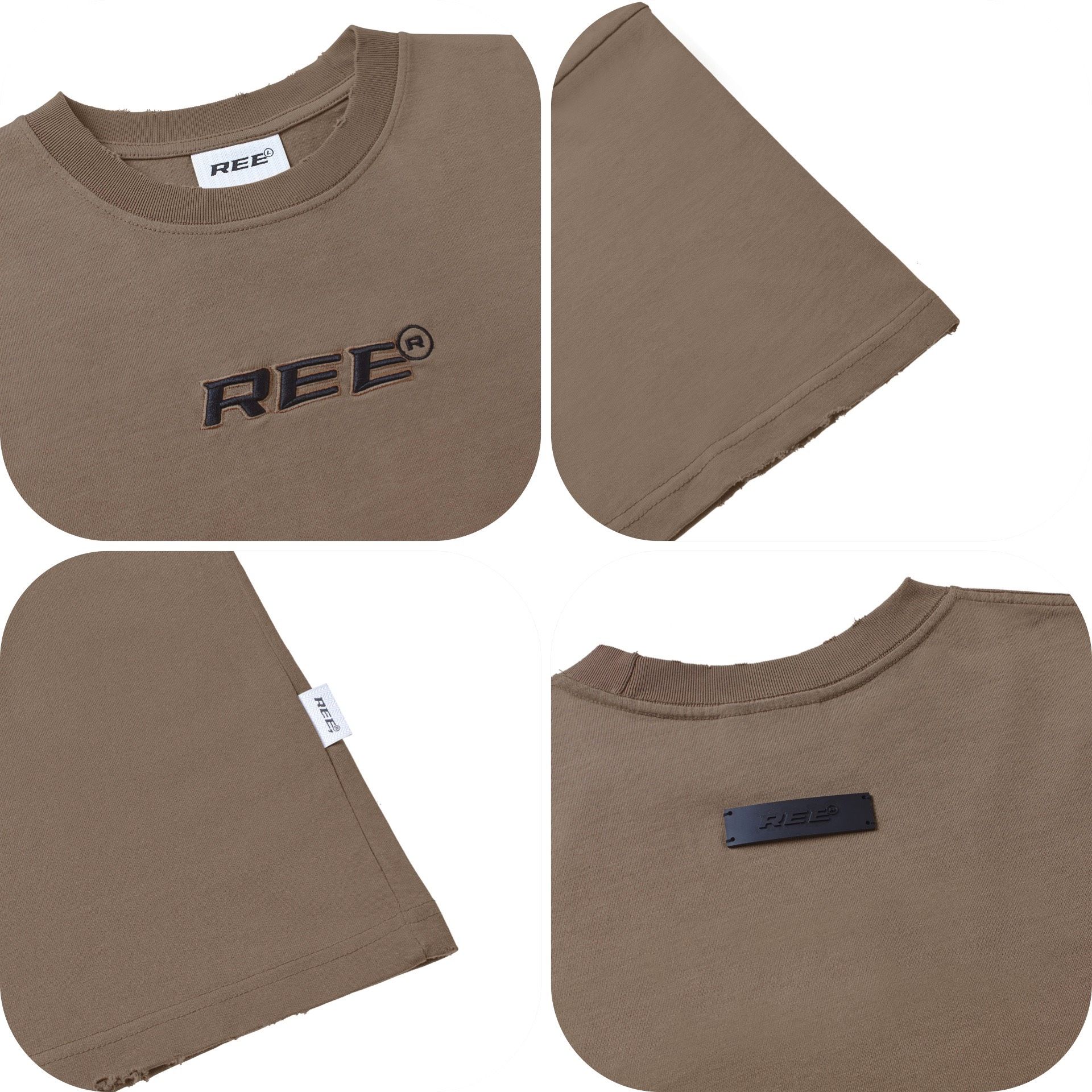 REE WASH TEE - BROWN