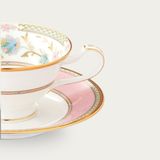  Chén trà (tách trà) dáng loe 220ml kèm đĩa lót màu hồng | Yoshino 9983-7J-Y59587 