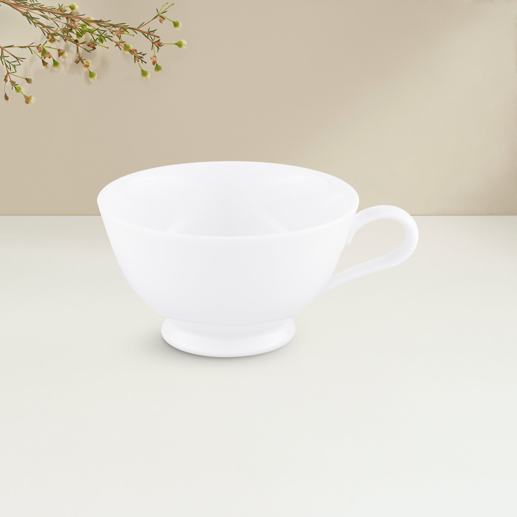 Chén trà (tách trà) dáng loe 200ml sứ trắng | Art Stage 3-336L - 91389C