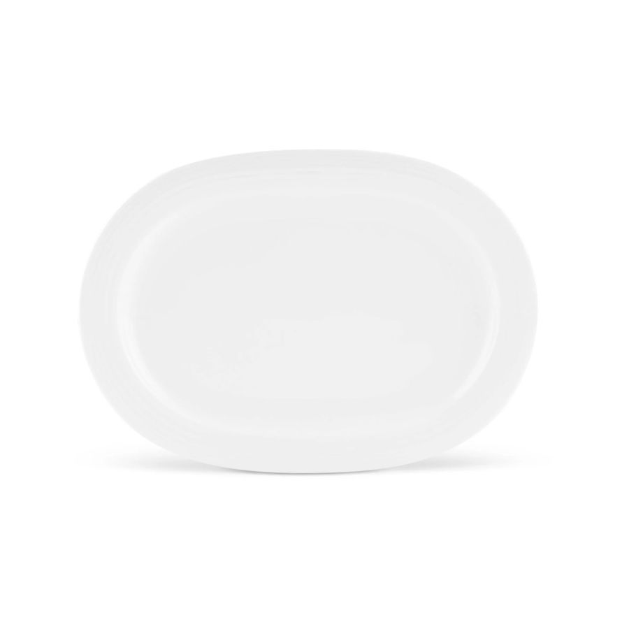 Đĩa Oval cỡ vừa (MD) dài 35,6cm sứ trắng | Arctic White 4000L - 91544