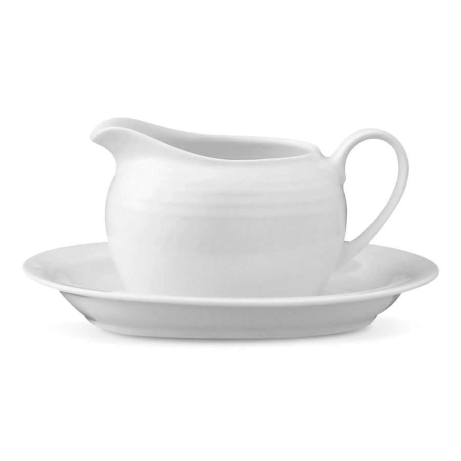 Bình (hũ) đựng nước xốt dung tích 360ml kèm đĩa lót | Arctic White 4000L - 91541