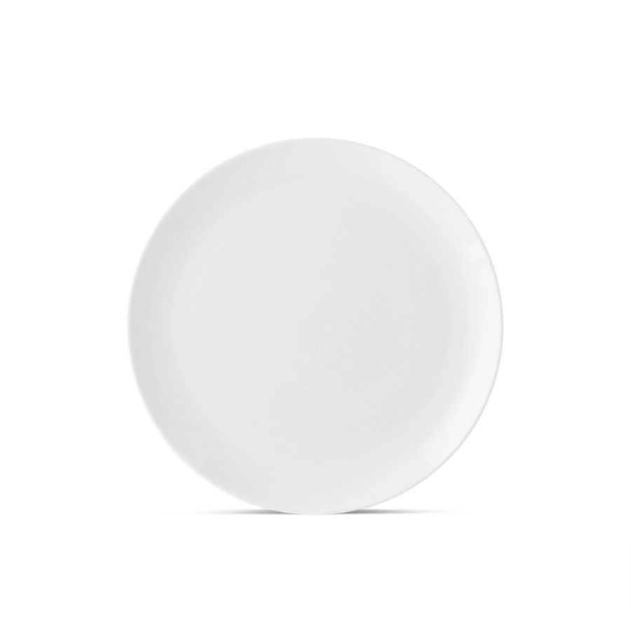 Đĩa tròn coupe cỡ vừa đường kính 19,9cm sứ xương | Plain White 9990L - 50111A