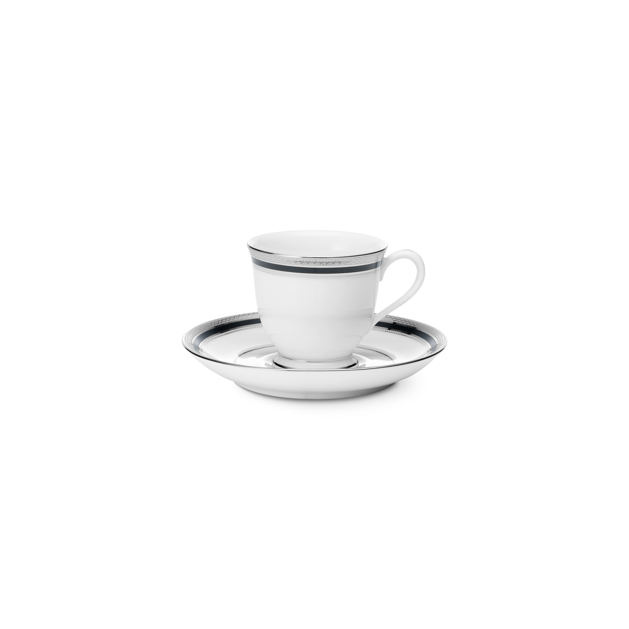  Chén trà (tách trà) kèm đĩa lót dung tích 90ml sứ trắng | Austin Platinum 4360L-T91392 