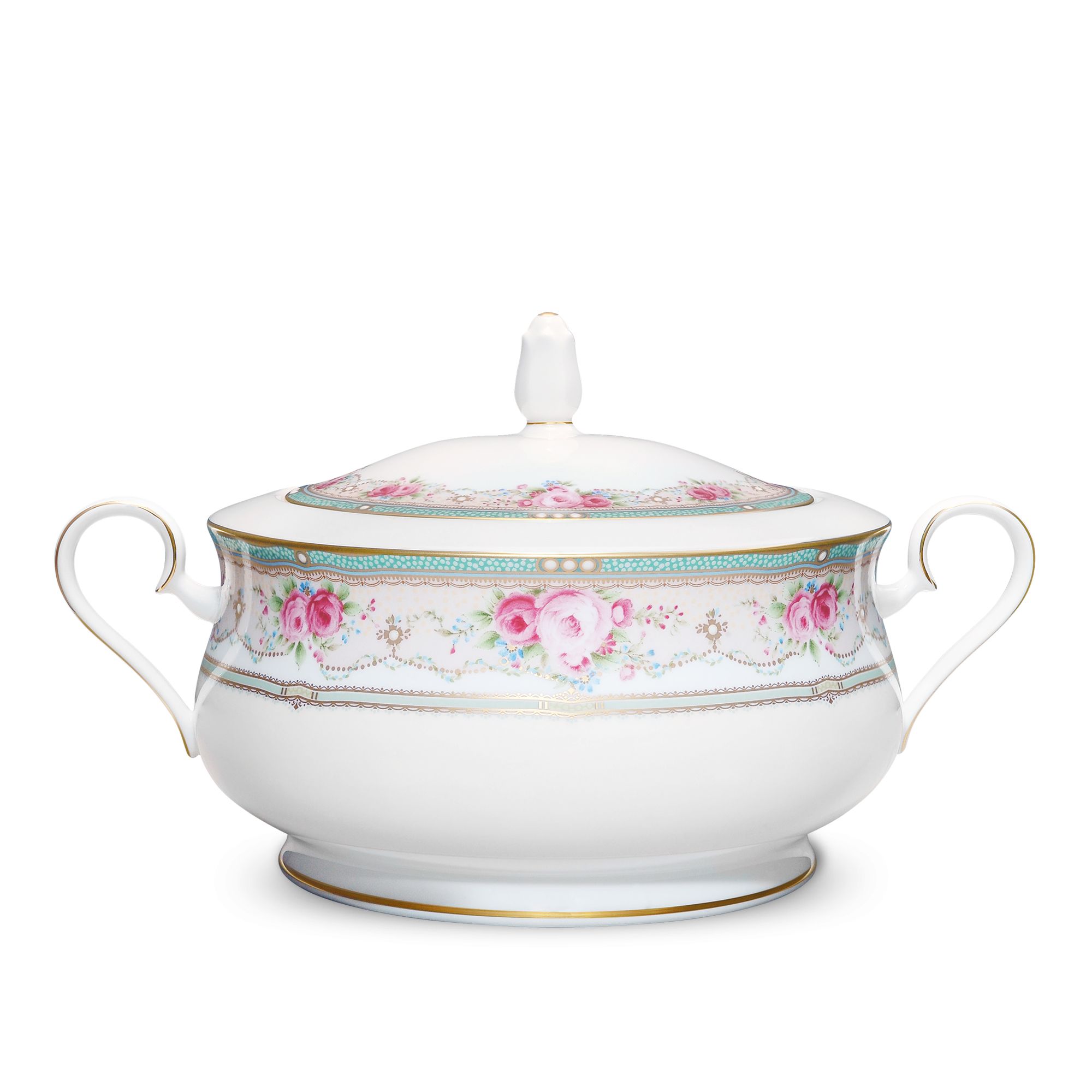 Âu cơm (thố cơm) có nắp dung tích 2.400ml sứ xương | Palace Rose 4863L - 97229