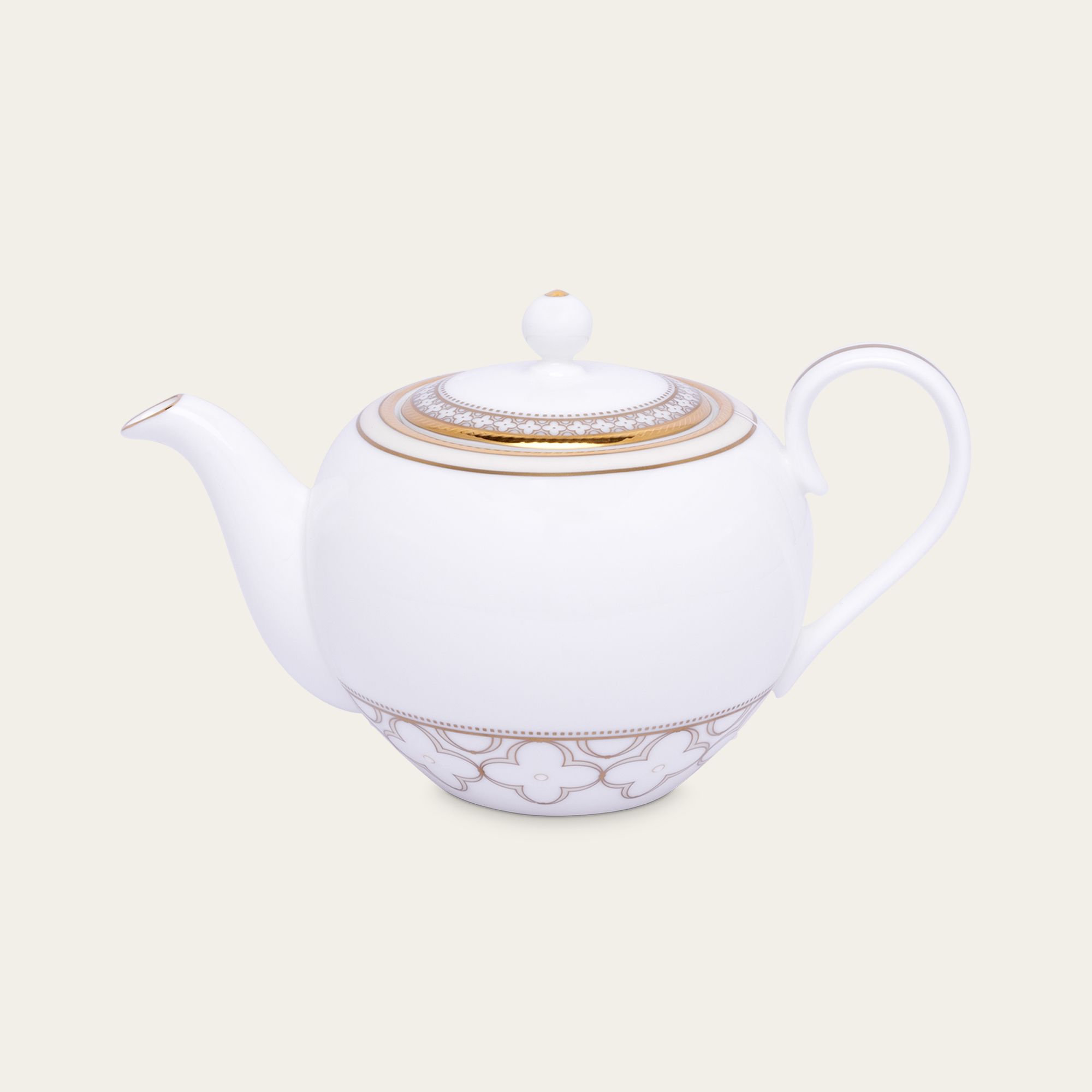 Ấm trà (bình trà) nhỏ dung tích 650ml sứ xương | Trefolio Gold 4945L - 97284