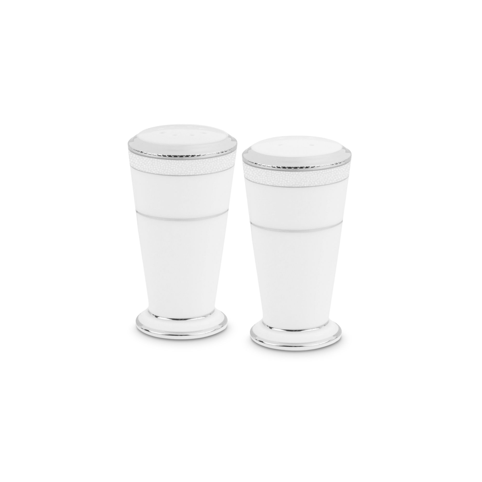 Bộ lọ đựng tiêu (4 lỗ) và muối (8 lỗ) cao 9cm sứ xương Nhật Bản | Champagne Pearls 4811J - 595710