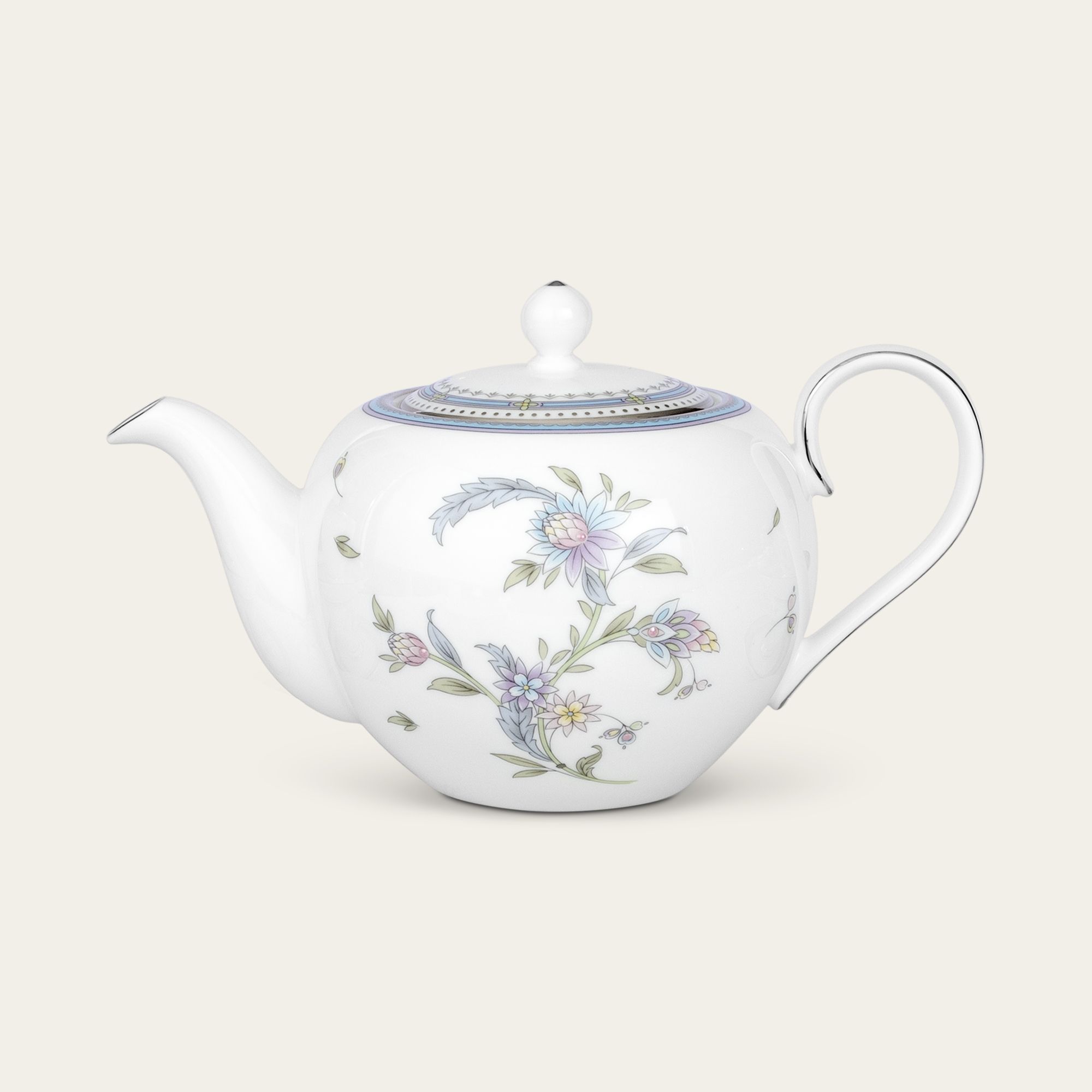 Ấm trà (bình trà) nhỏ dung tích 650ml sứ xương | Jardin Fleuri 4910L - 97284
