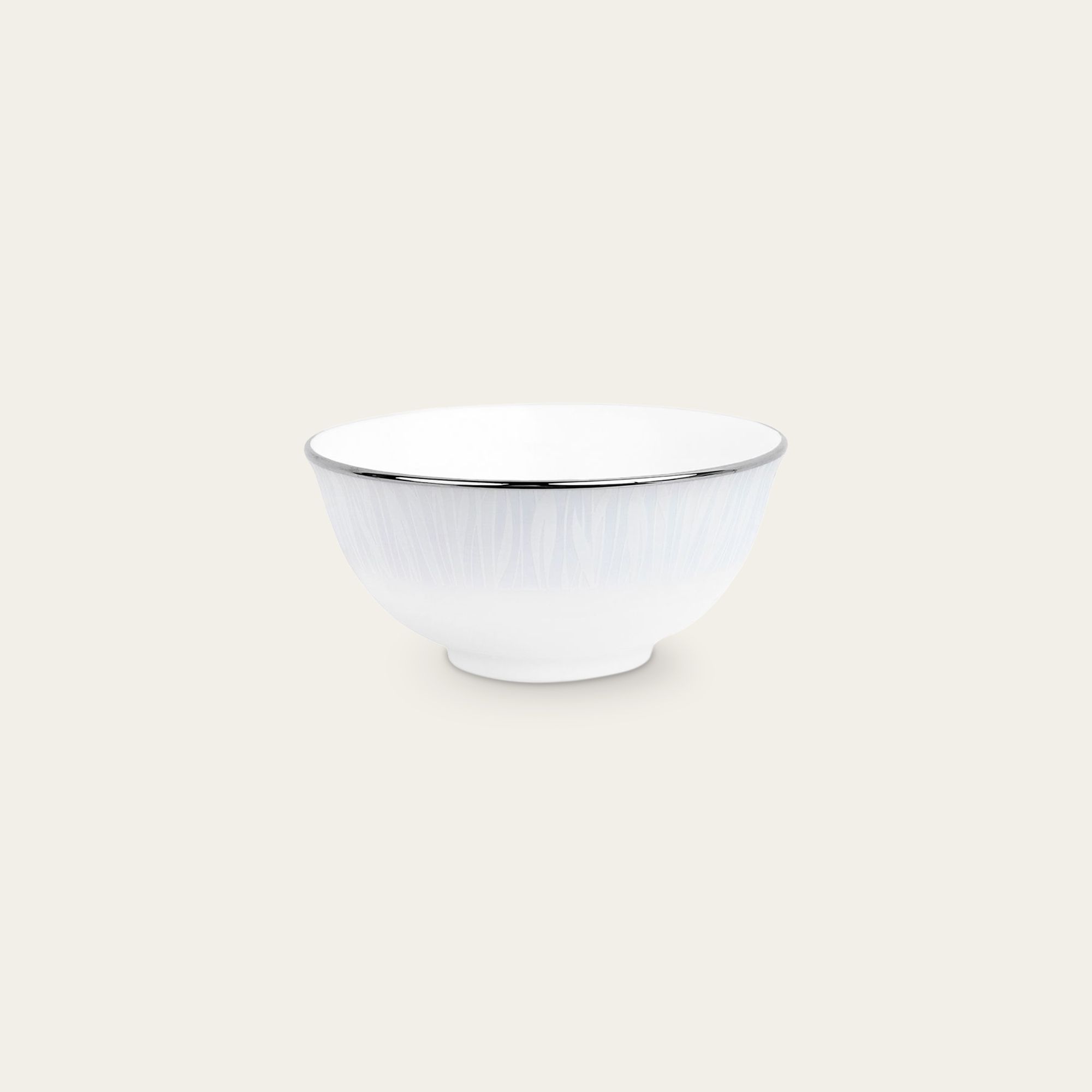 Bát (chén) 10,7cm dung tích 220ml đựng nước chấm, soup sứ trắng | Glacier Platinum 1702L - 91482