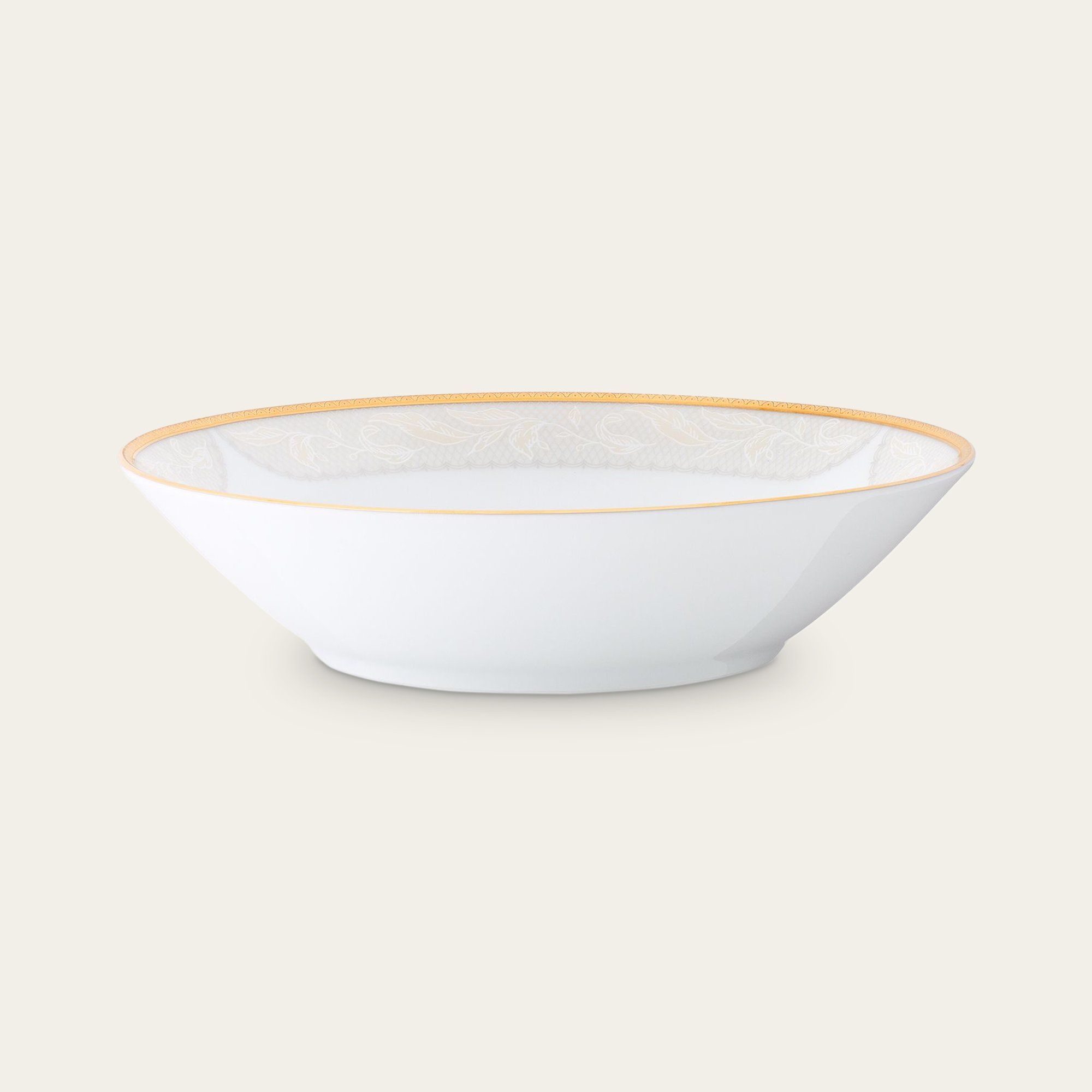 Bát (tô) đa năng 19cm dung tích 600ml đựng soup, đồ chiên xào sứ trắng | Flanders Gold 1714L - 91997