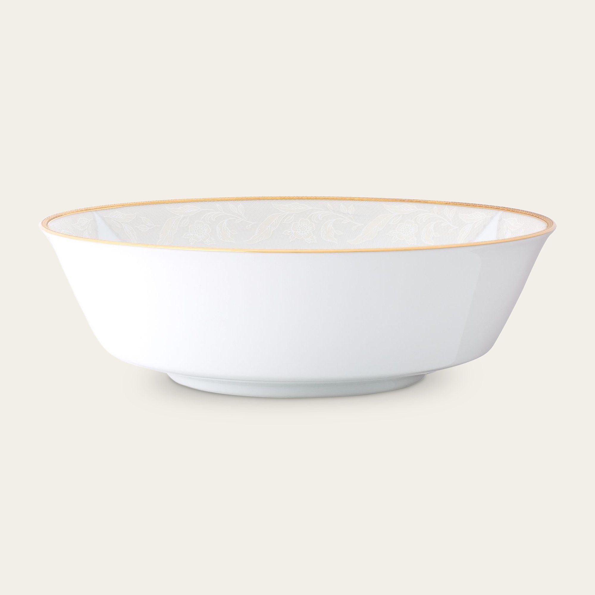 Bát canh (tô canh) tròn 22,7cm dung tích 1.600ml sứ trắng | Flanders Gold 1714L - 91908