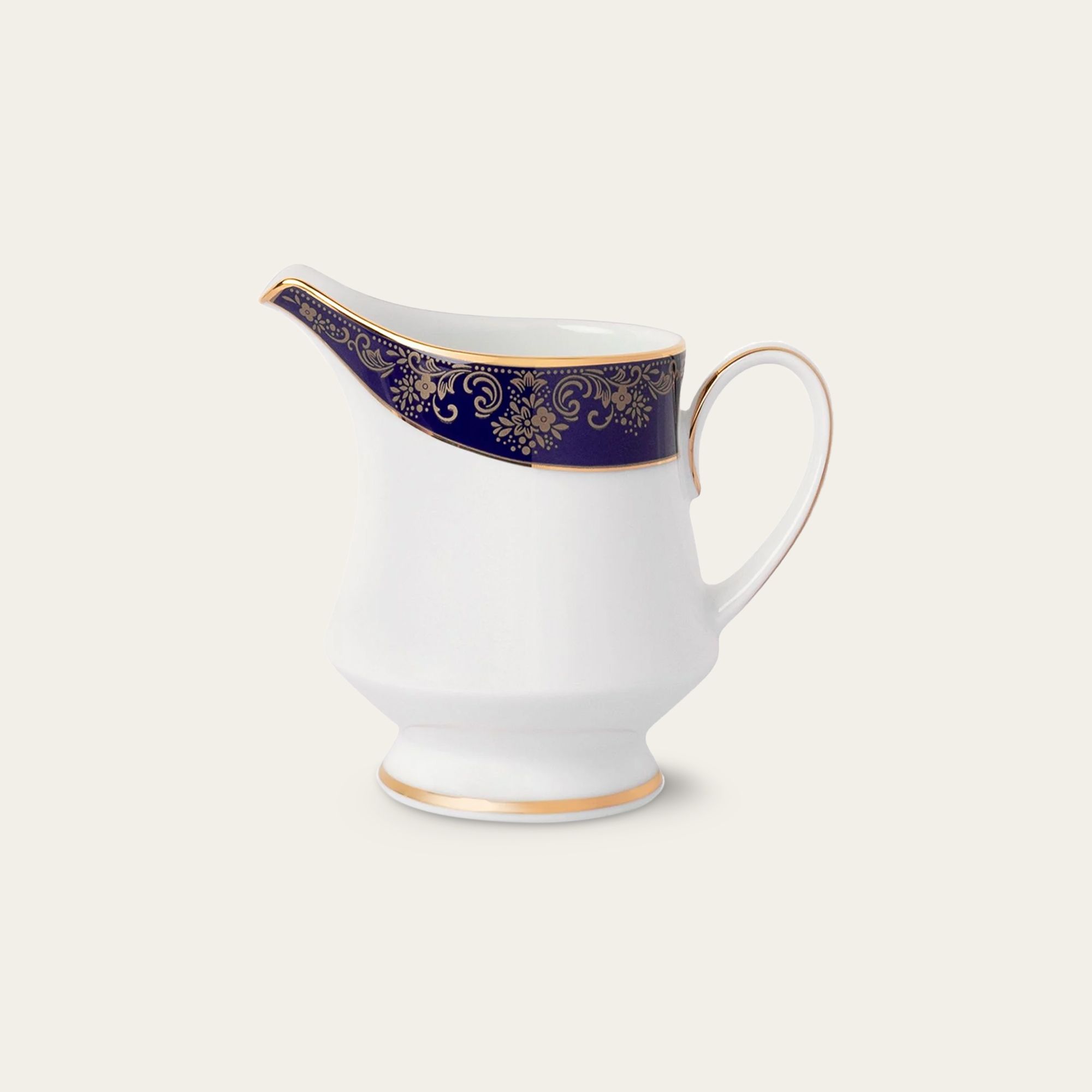 Bình (hũ) đựng sữa dung tích 260ml sứ trắng | Lazurite Gold 4399L - 91128