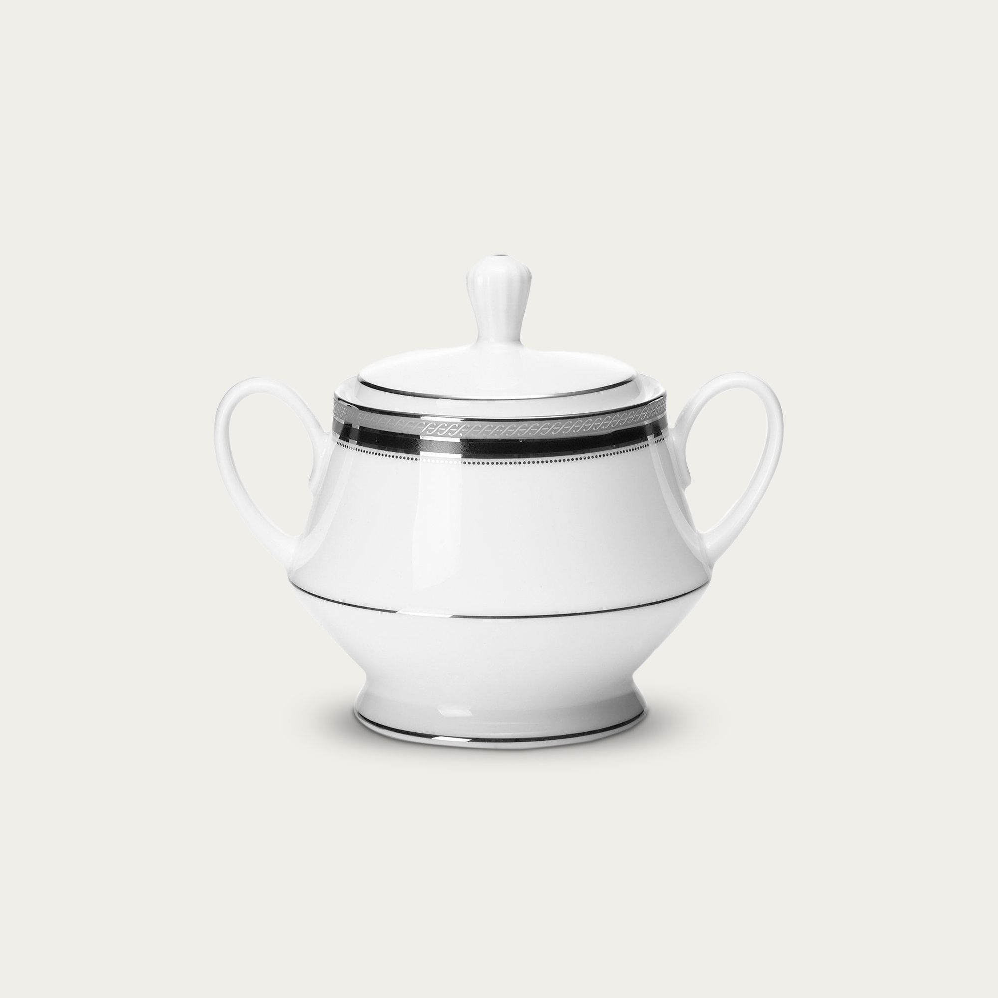 Bình (hũ) đường có nắp đậy dung tích 370ml sứ trắng | Austin Platinum 4360L - 91127