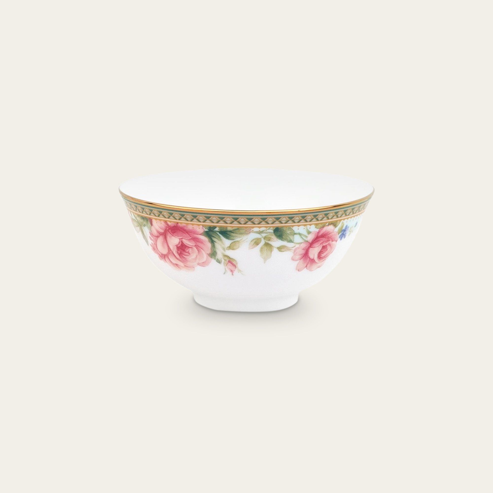 Bát cơm (chén cơm) 12,2cm dung tích 320ml sứ trắng | Rosa Basket 1736L - 91481