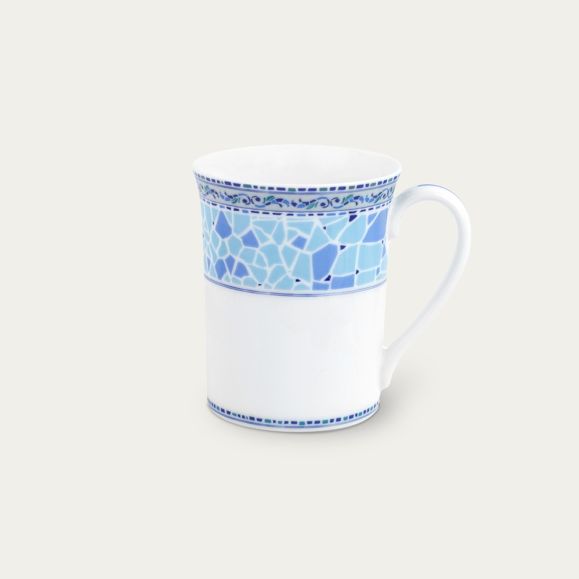 Cốc (ly) uống nước, cà phê dung tích 310ml sứ trắng | Aegean Dreams 1740L - T91332K
