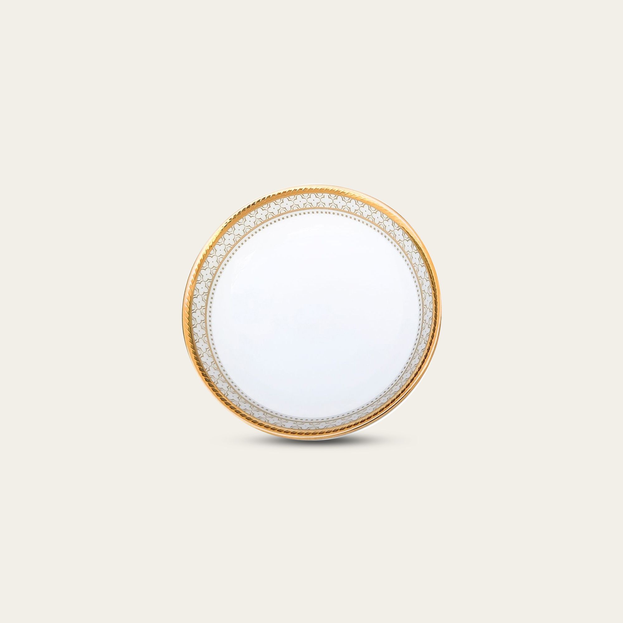 Đĩa tròn 9,7cm đựng nước chấm, gia vị sứ xương | Trefolio Gold 4945L - 59714A