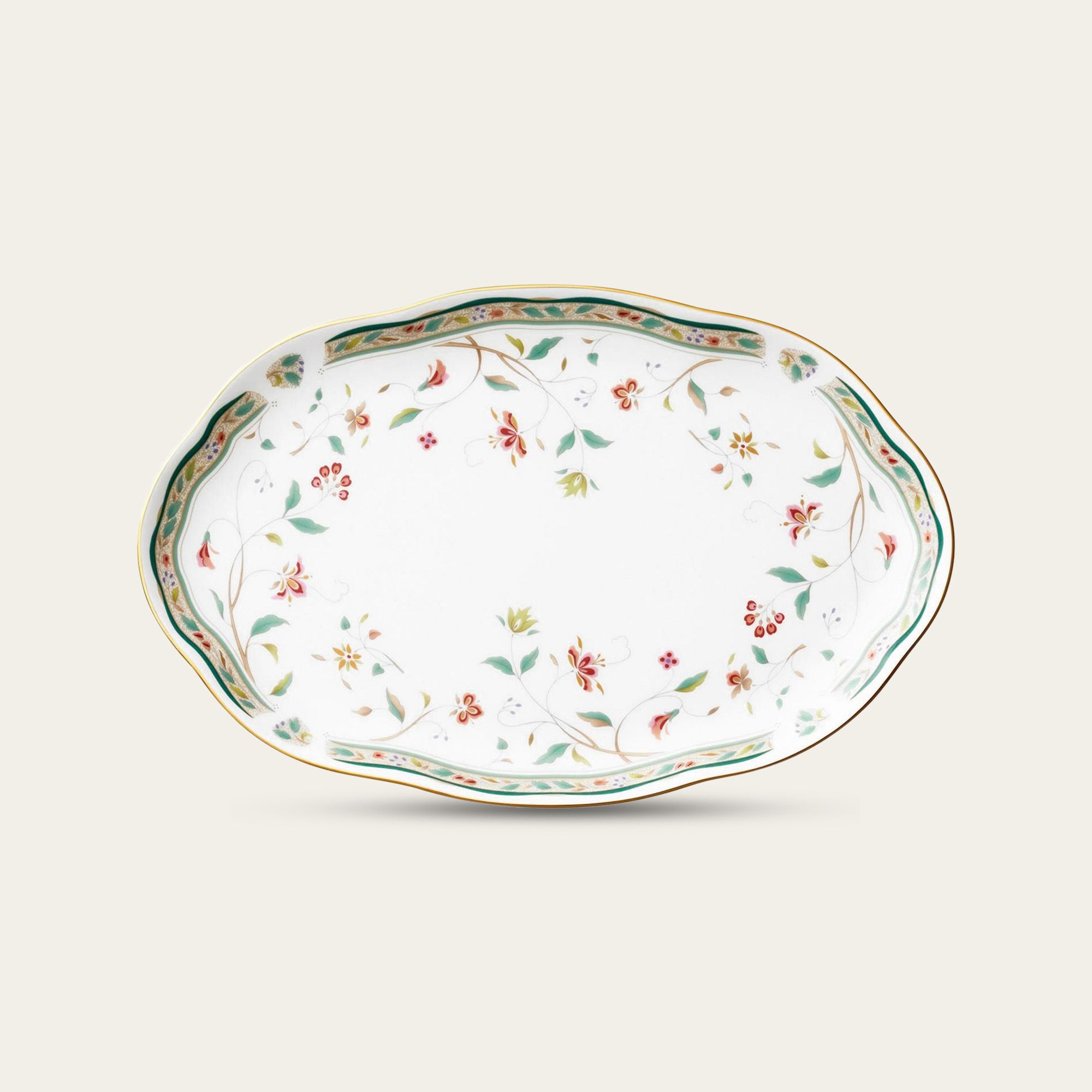 Đĩa hình đám mây dài 23,3cm sứ xương | Hana Sarasa 4409L - 97246