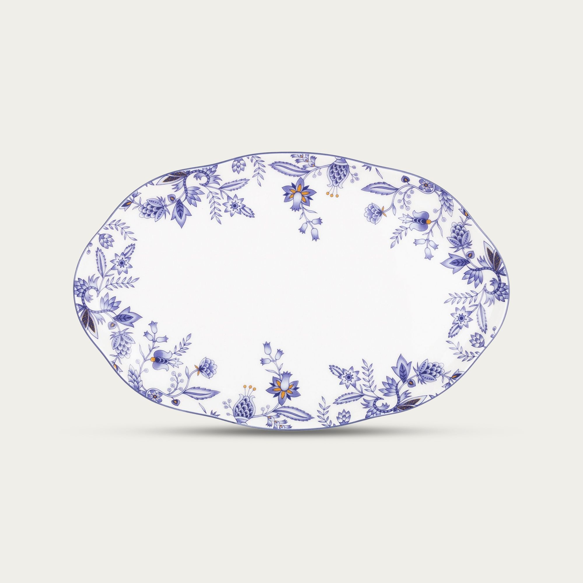 Đĩa hình đám mây dài 23,3cm sứ xương | Blue Sorrentino 4562L - 97246