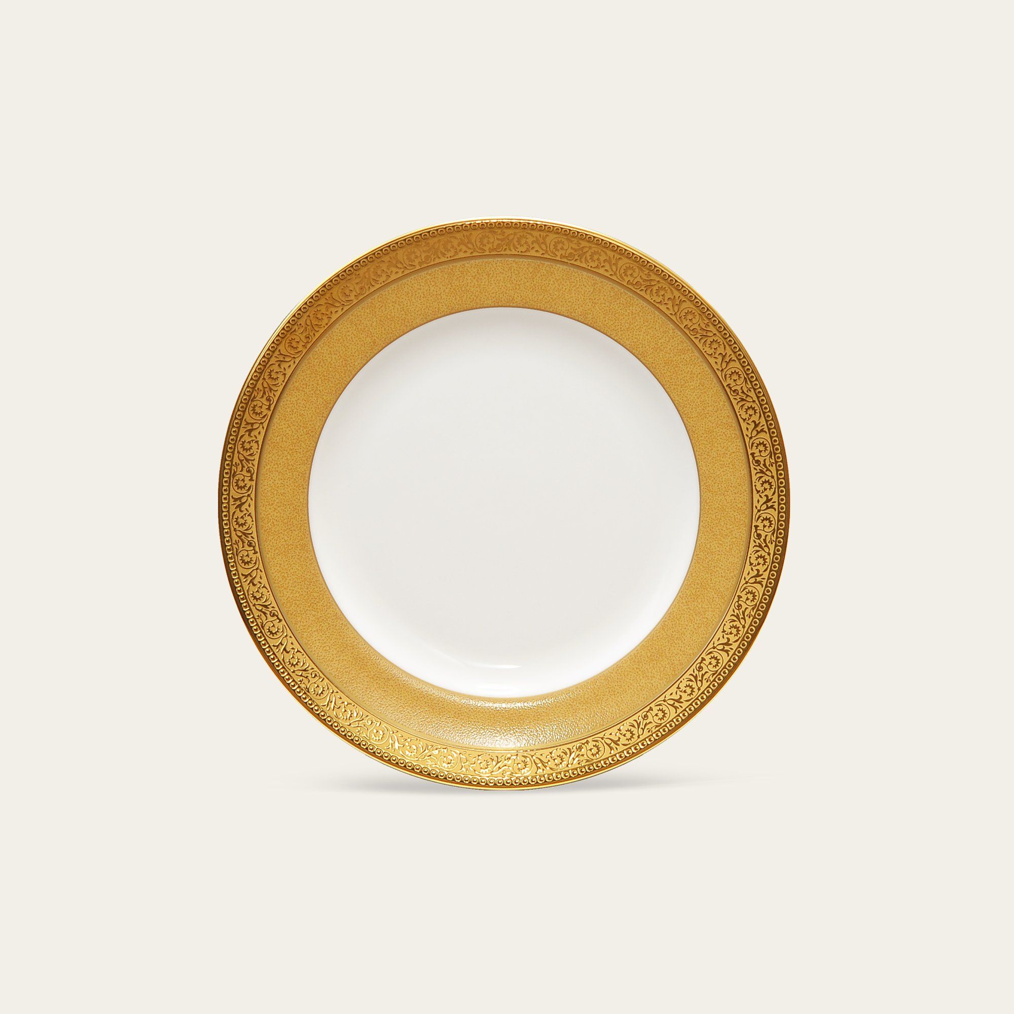 Đĩa tròn cỡ nhỏ đường kính 16,7cm lót bát (chén) cơm sứ xương | Summit Gold 4912L - 97212