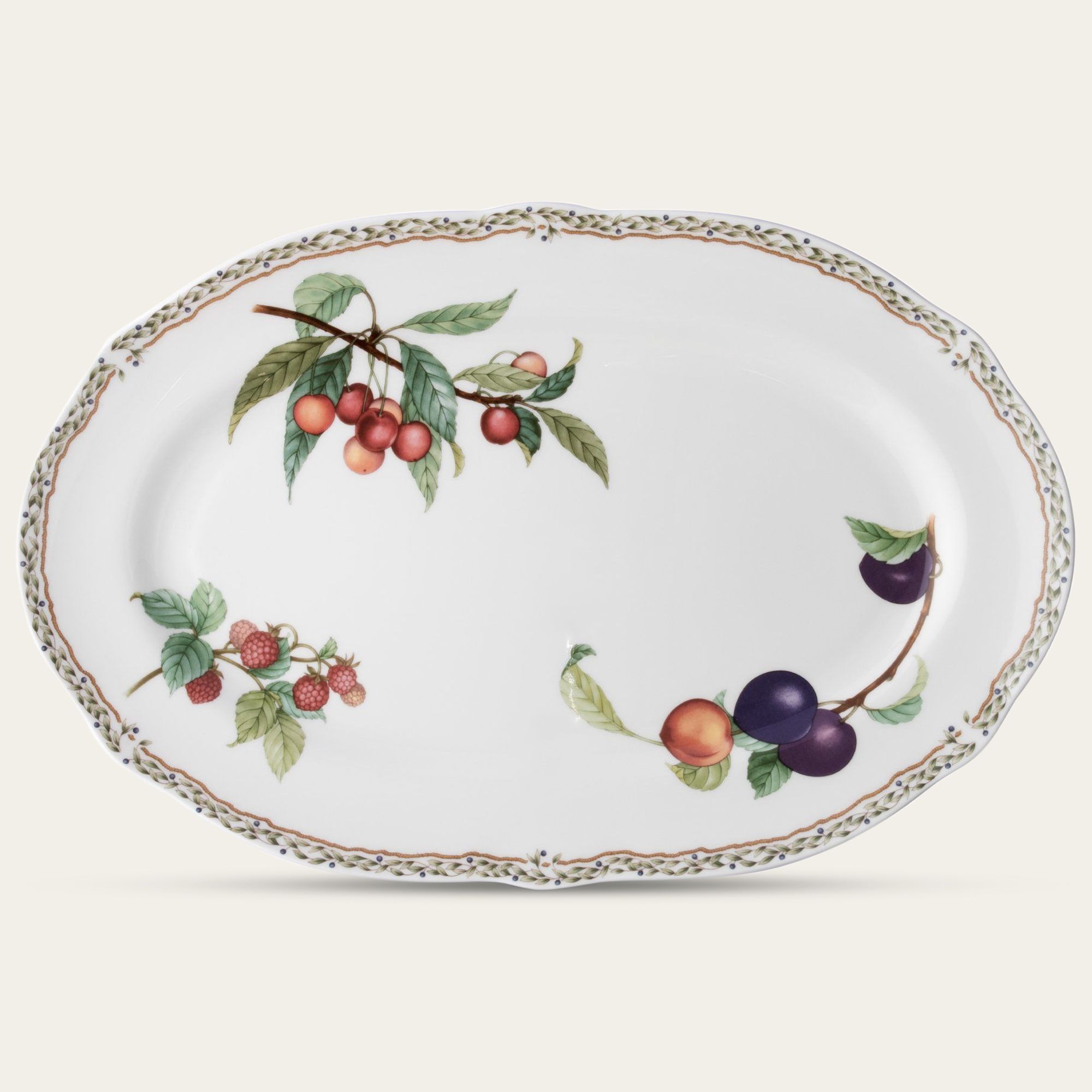 Đĩa Oval cỡ lớn (LG) dài 41,5cm sứ xương | Orchard Garden 4911L - 97843