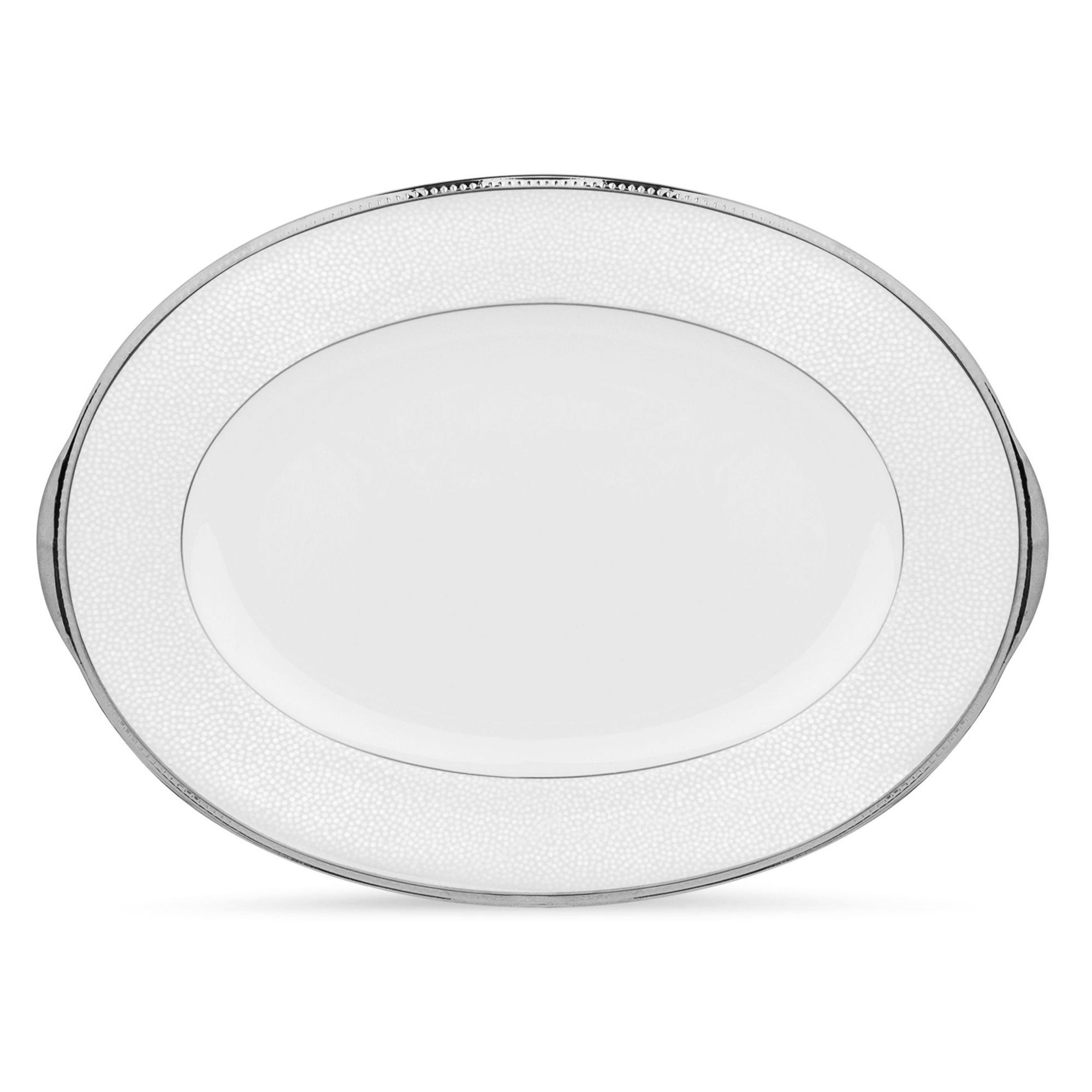 Đĩa Oval cỡ lớn (LG) dài 42,5cm sứ xương Nhật Bản | Champagne Pearls 4811J - 59543