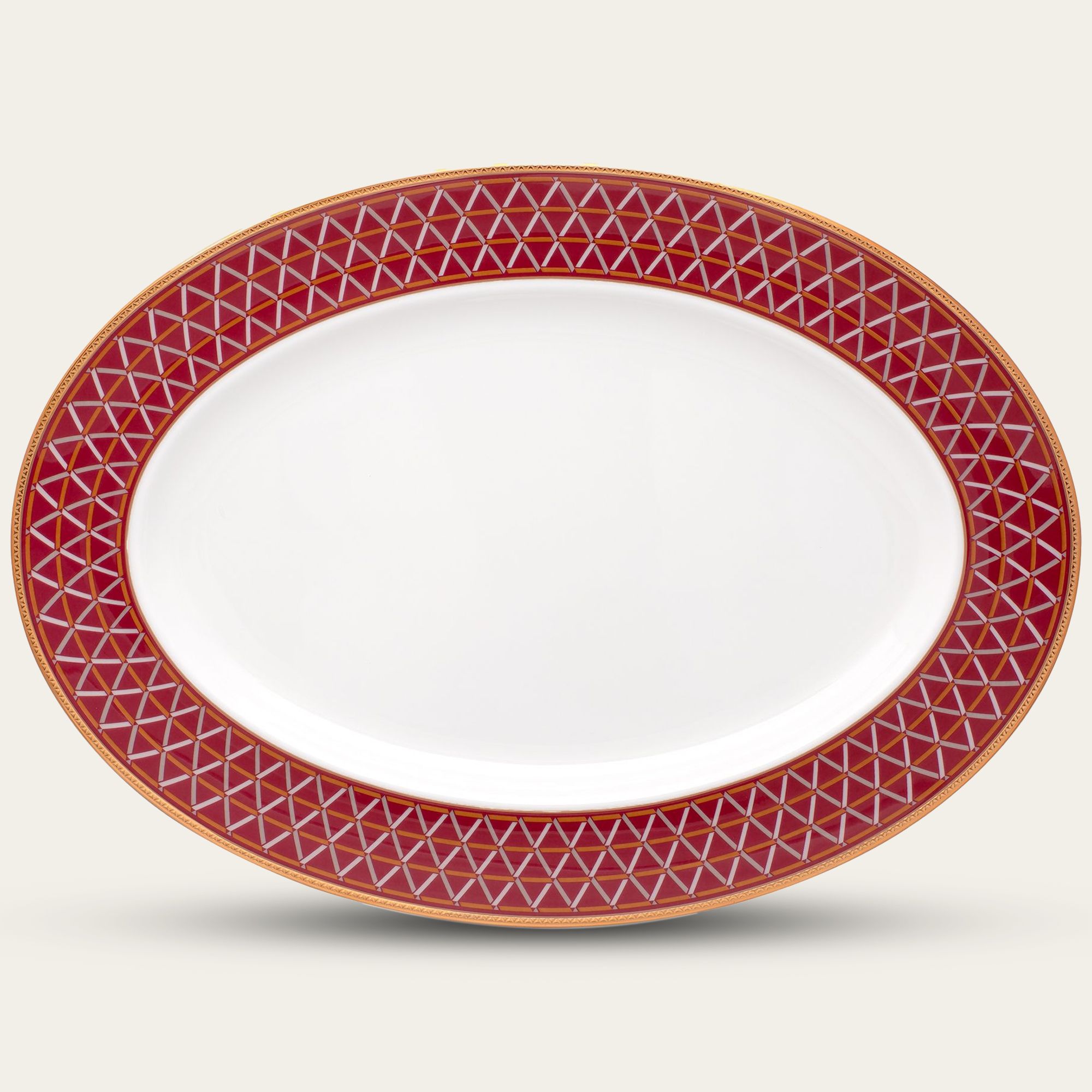Đĩa Oval cỡ lớn dài 41,8cm sứ xương | Crochet 4966L - 97243