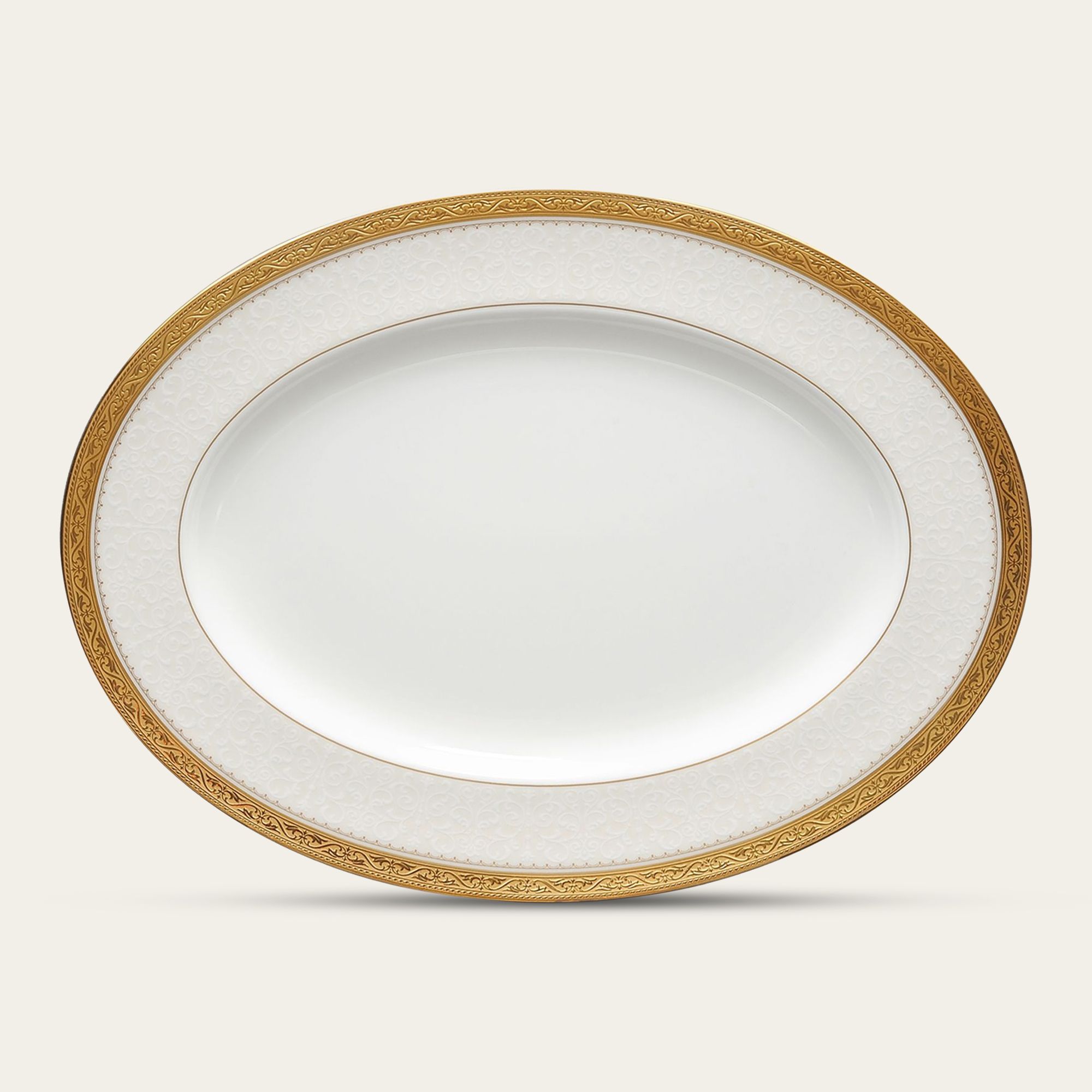 Đĩa Oval cỡ nhỏ (SM) dài 31,2cm sứ xương | Odessa Gold 4874L - 97245