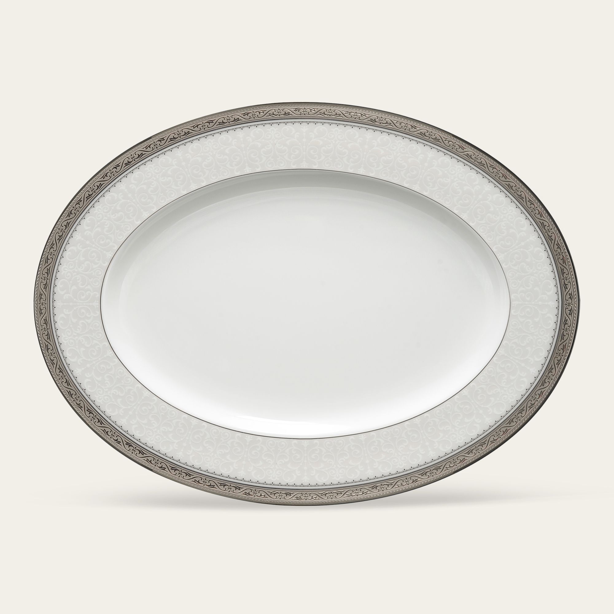 Đĩa Oval cỡ nhỏ (SM) dài 31,2cm sứ xương | Odessa Platinum 4875L - 97245