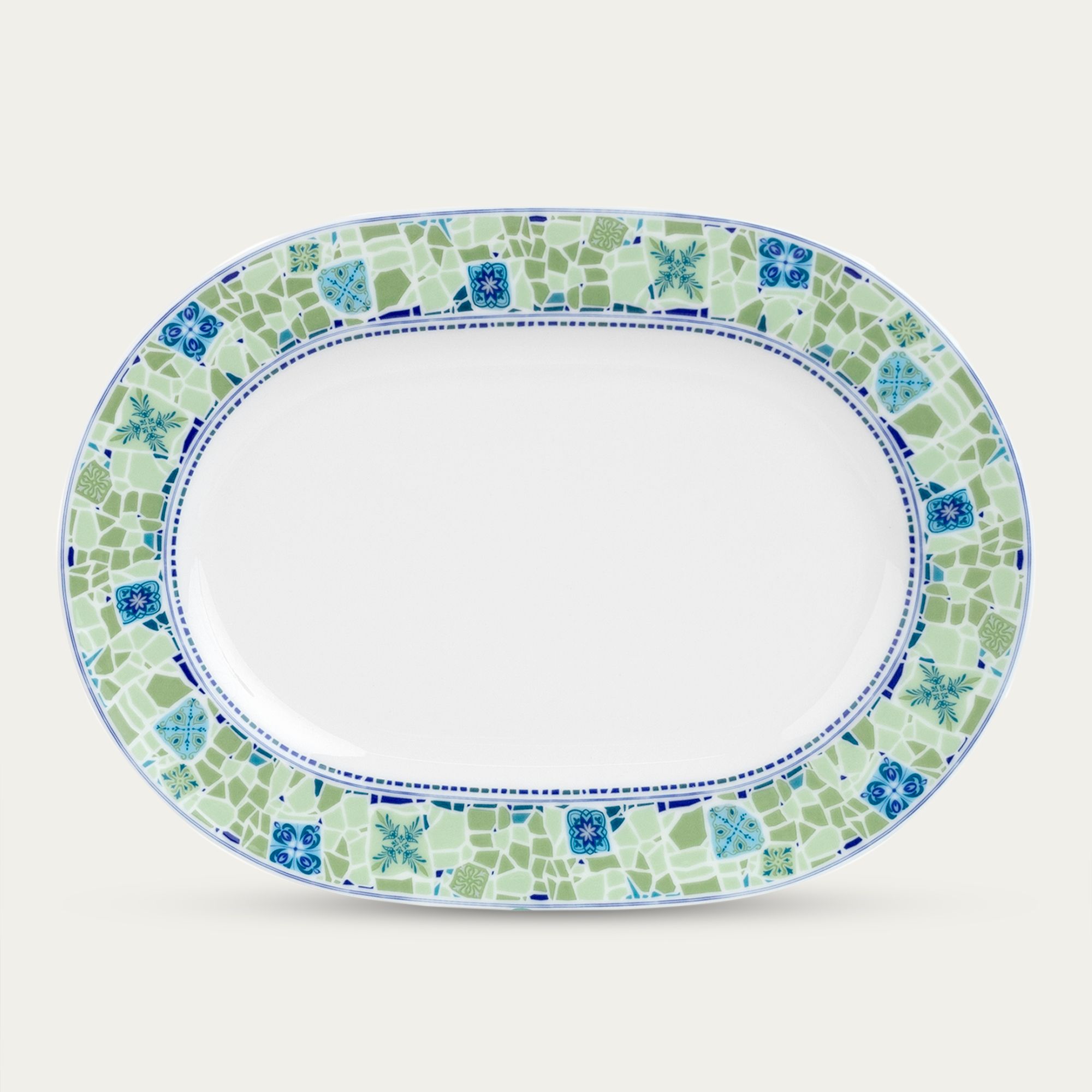 Đĩa Oval cỡ nhỏ (SM) dài 30,4cm sứ trắng | Aegean Dreams 1740L - 91045