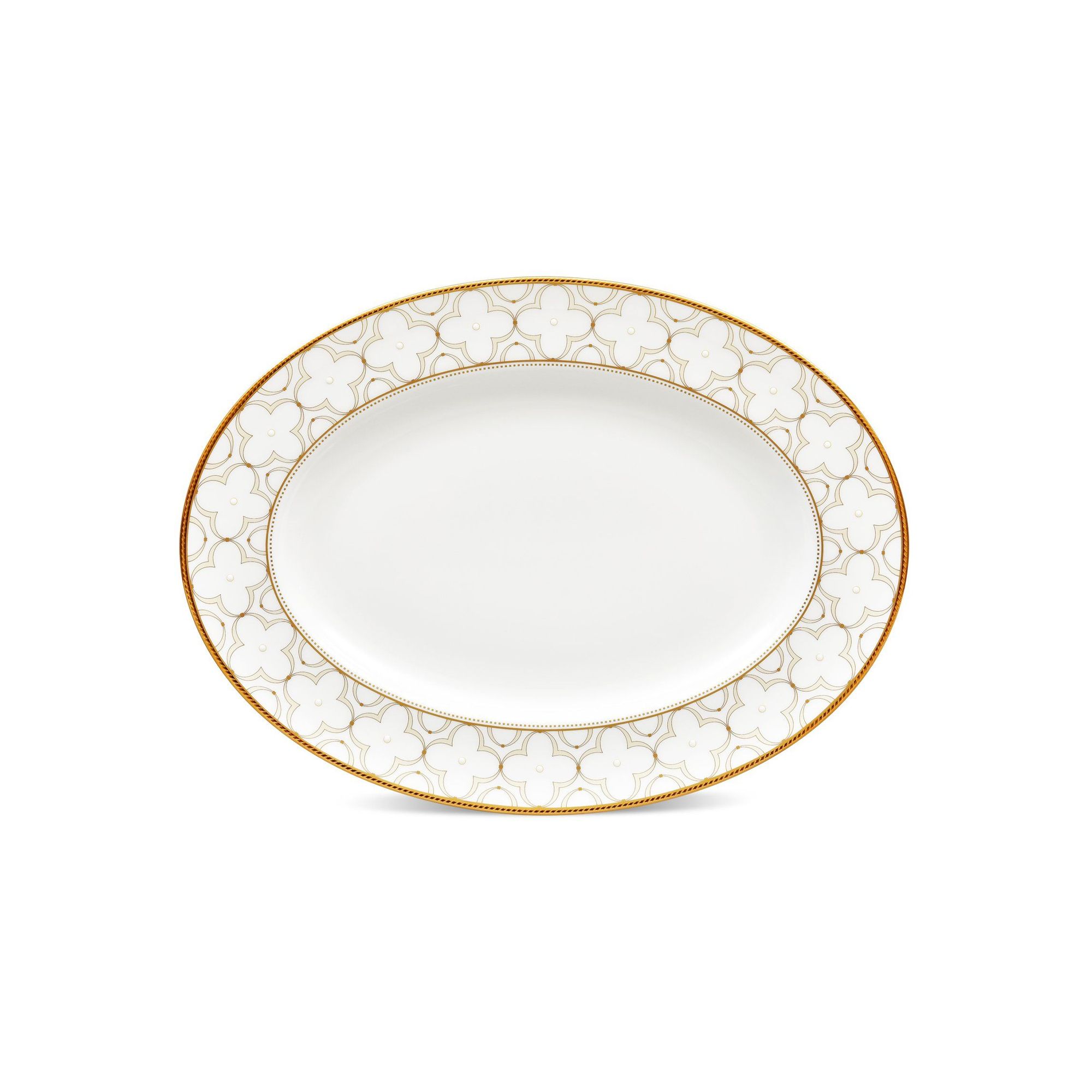  Đĩa Oval cỡ nhỏ (SM) dài 31,2cm sứ xương | Trefolio Gold 4945L-97245 