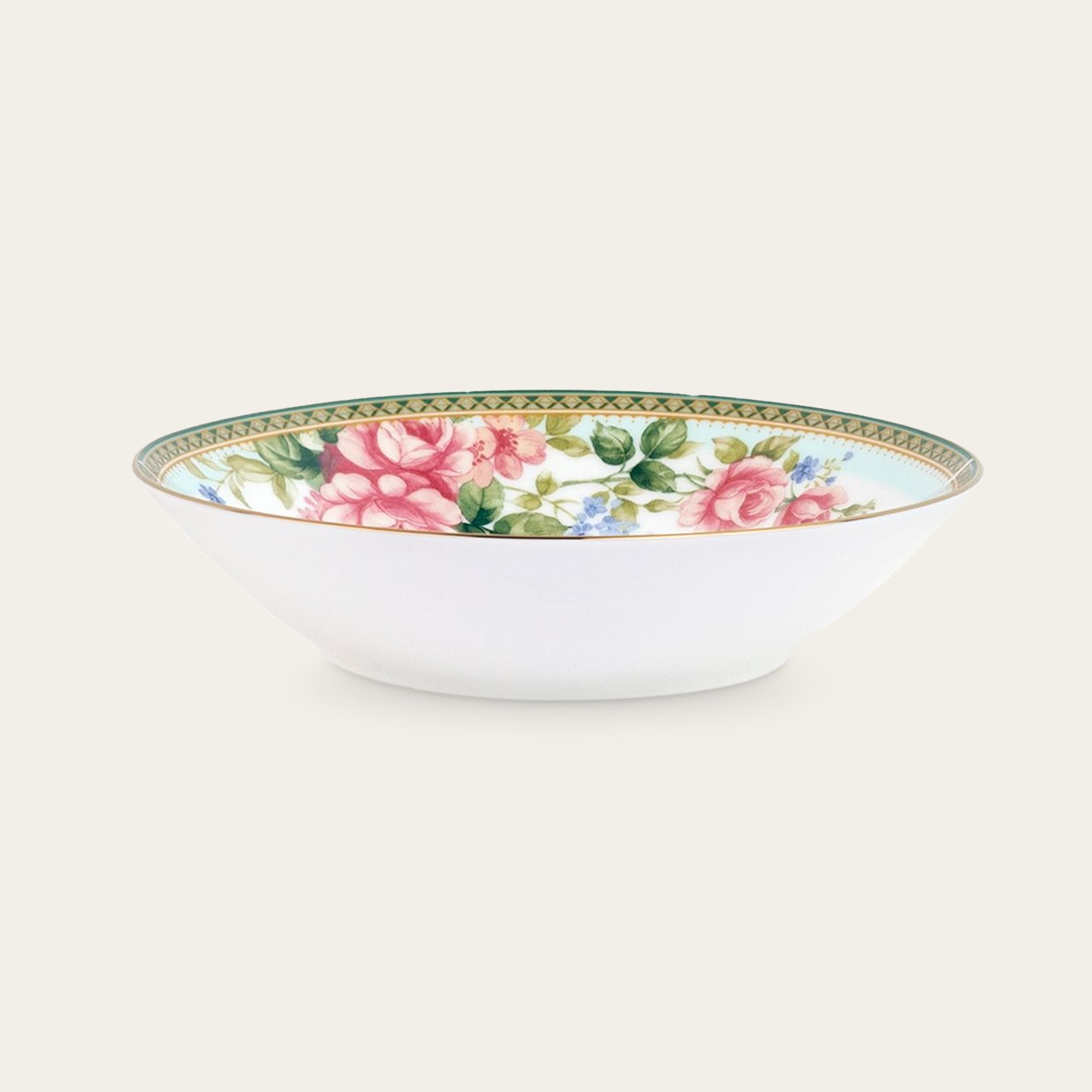 Bát (tô) đa năng 19cm dung tích 600ml đựng soup, đồ chiên xào sứ trắng | Rosa Basket 1736L - 91997