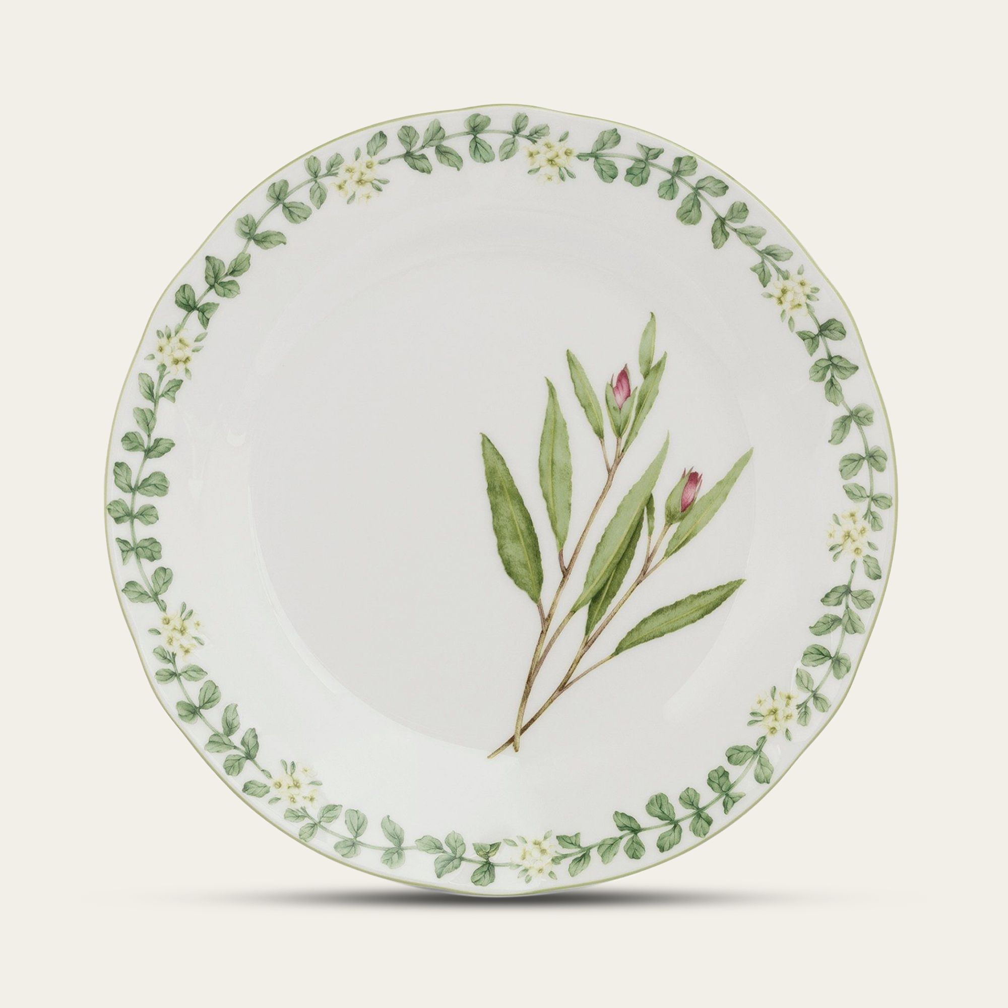 Đĩa tròn cỡ lớn đường kính 27,3cm sứ xương | English Herbs 4942L - 97820