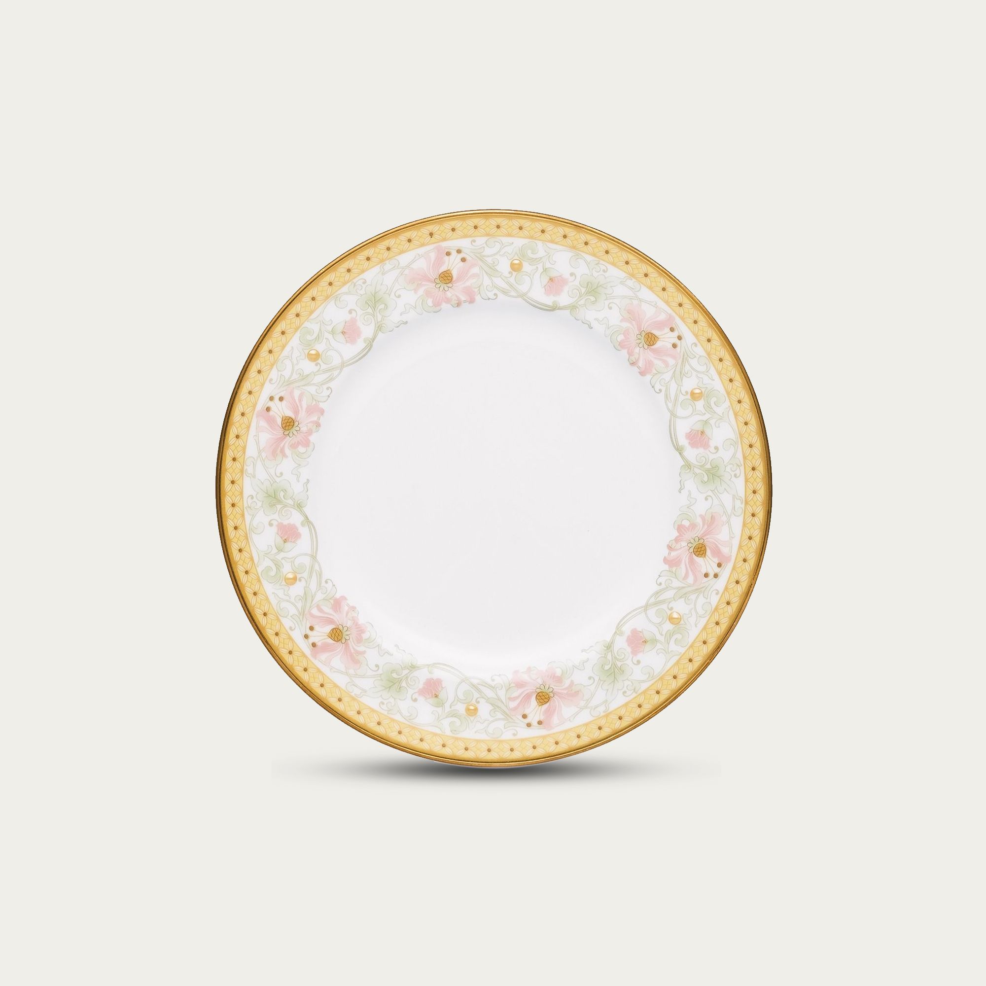 Đĩa tròn cỡ nhỏ đường kính 16,7cm lót bát (chén) cơm sứ xương | Blooming Splendor 4892L - 97212