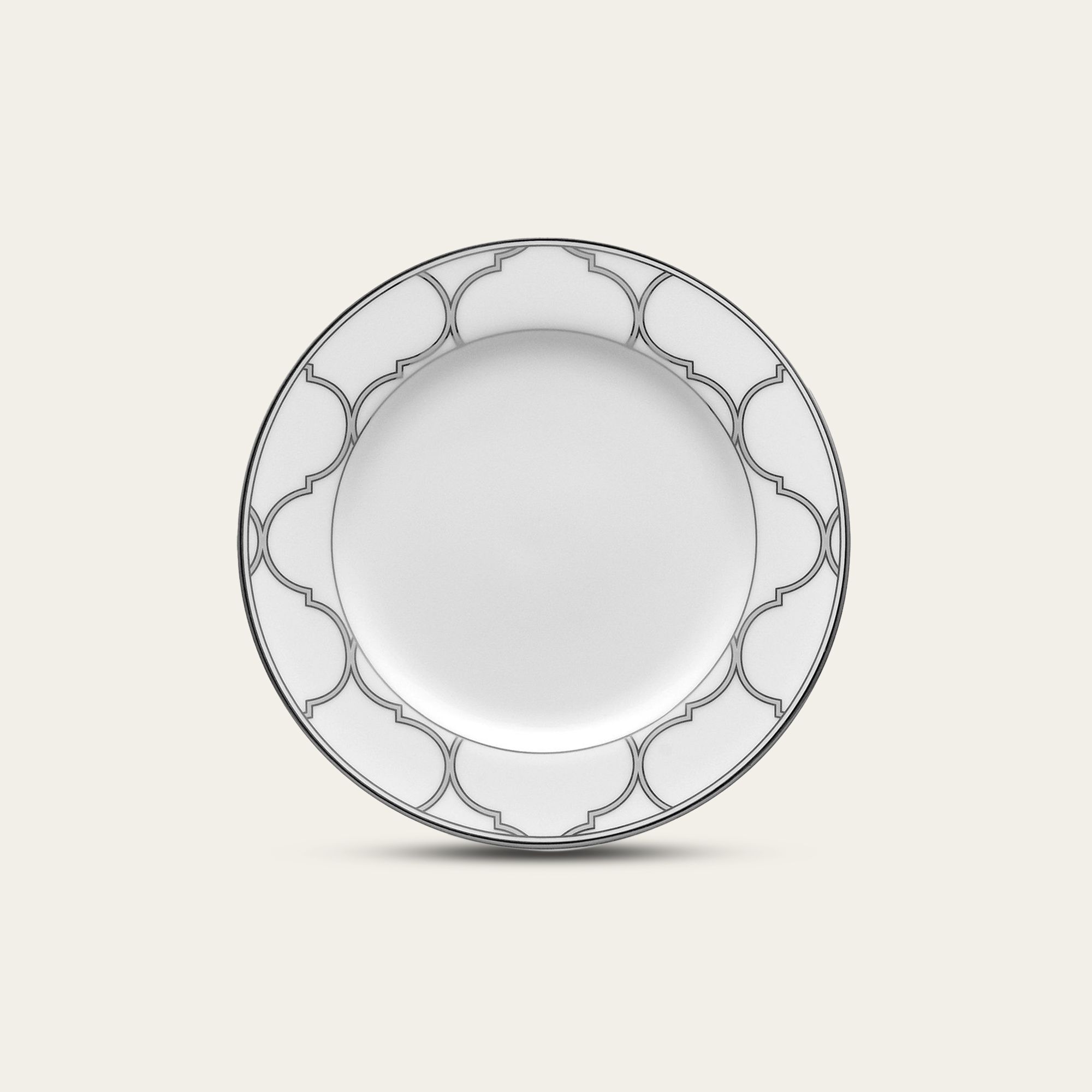 Đĩa tròn cỡ nhỏ đường kính 16,3cm lót bát (chén) cơm sứ trắng | Eternal Palace 1717L - 91012