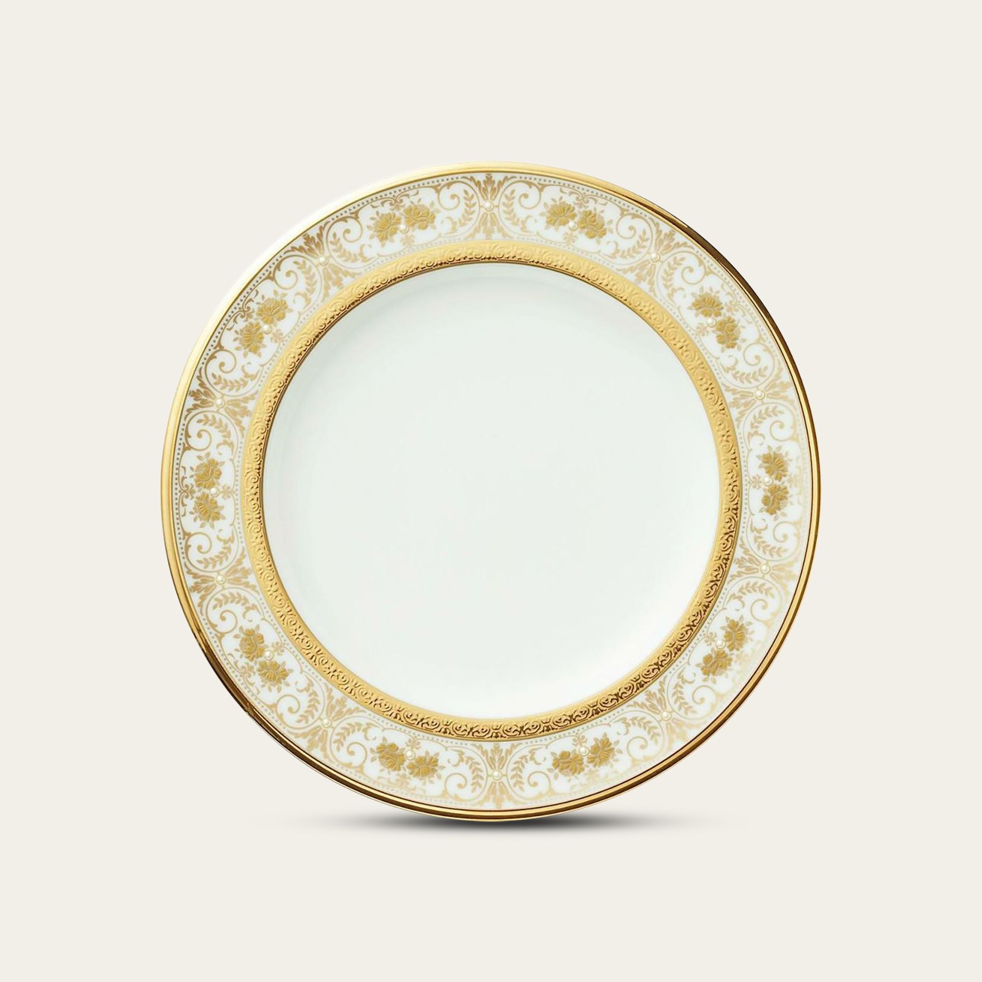 Đĩa tròn cỡ vừa đường kính 21,8cm sứ xương Nhật Bản | Georgian Palace 4858J - 59511