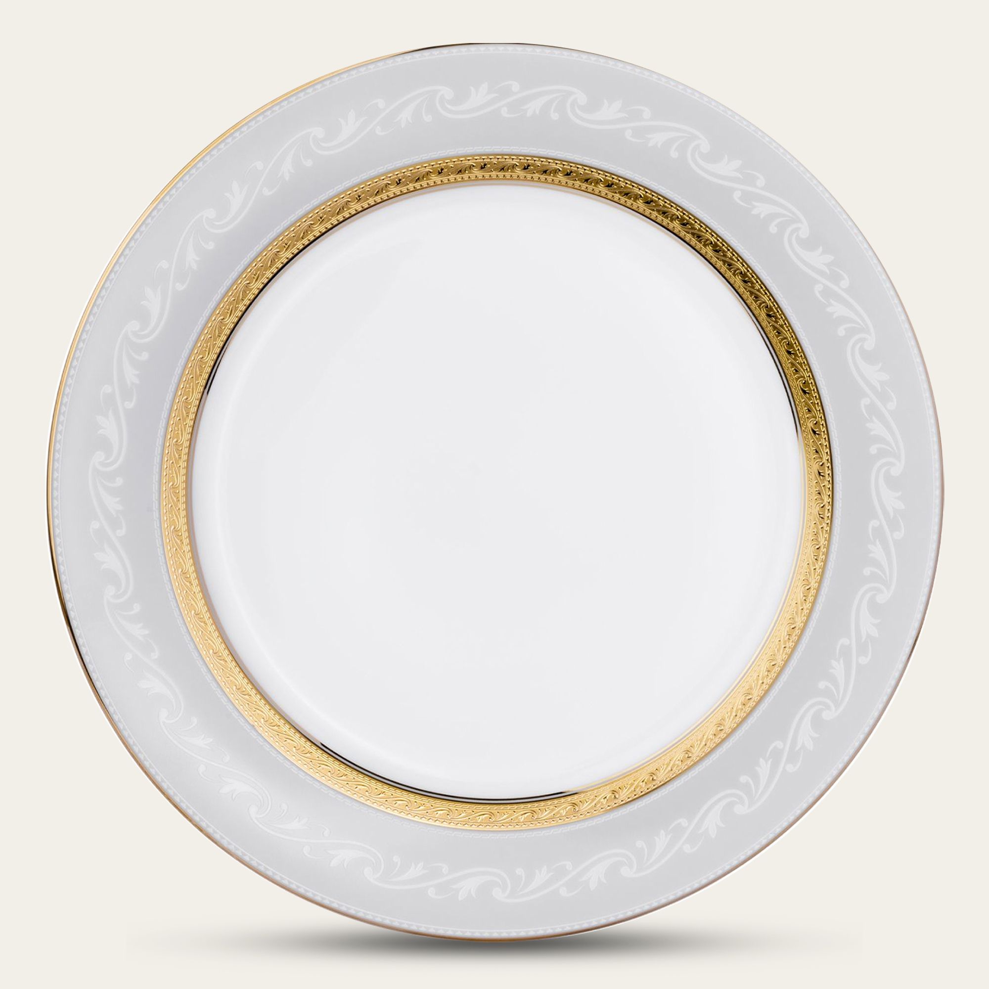 Đĩa tròn cỡ lớn (LG) 29,8cm loại đặc biệt sứ trắng | Crestwood Gold 4167-2L - 91305